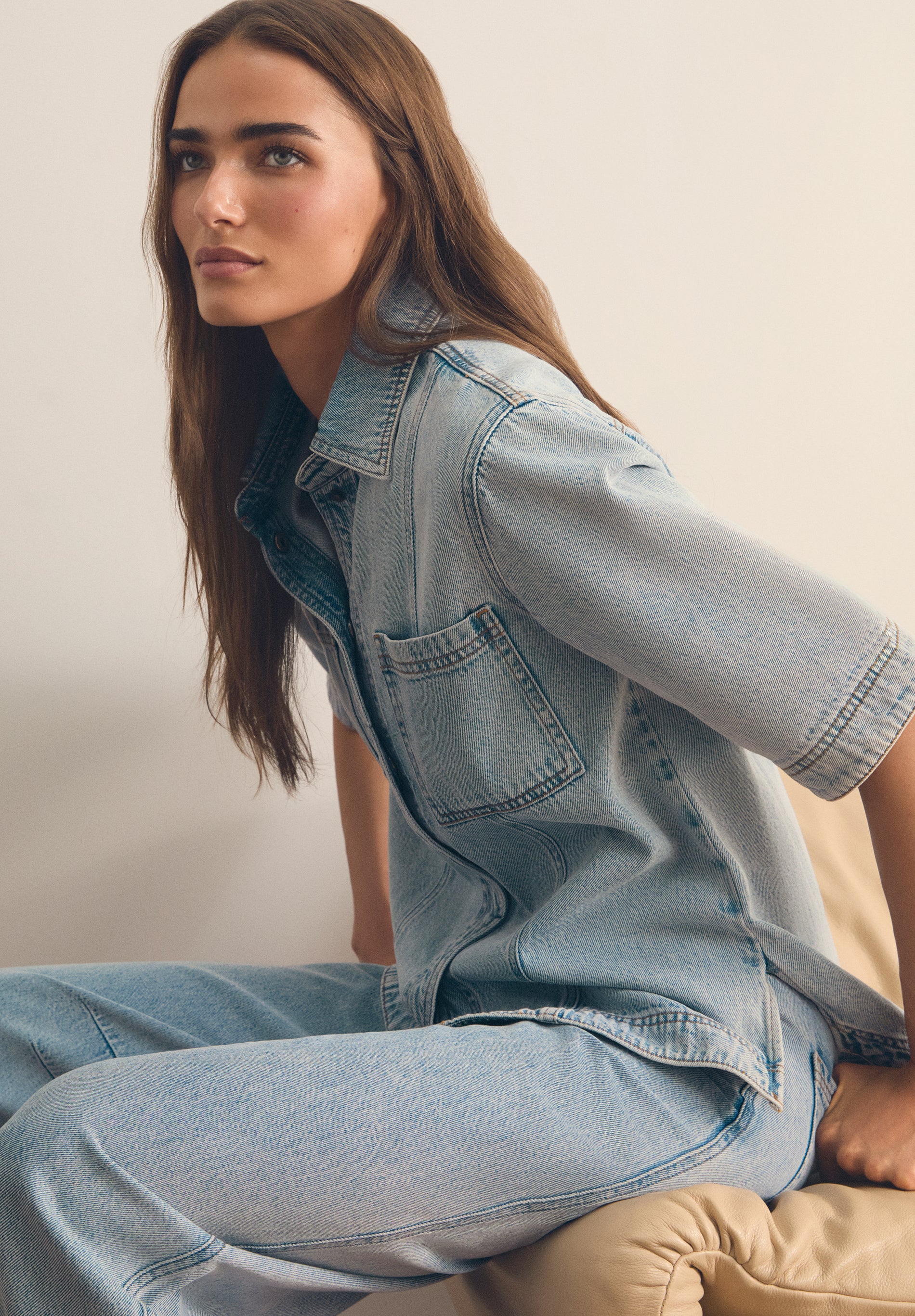 DENIM SHIRT WITH POCKETS