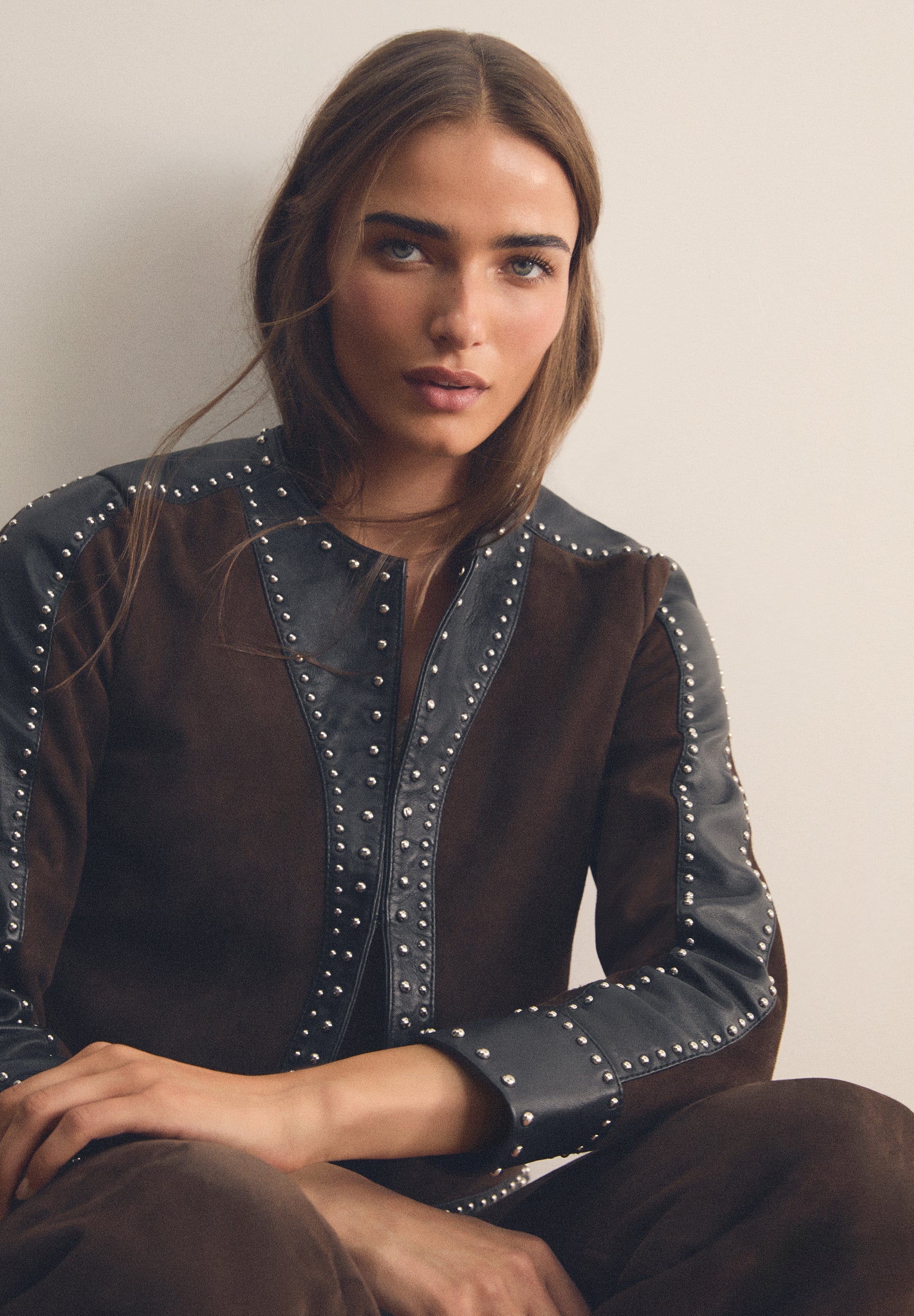 STUDDED LEATHER JACKET