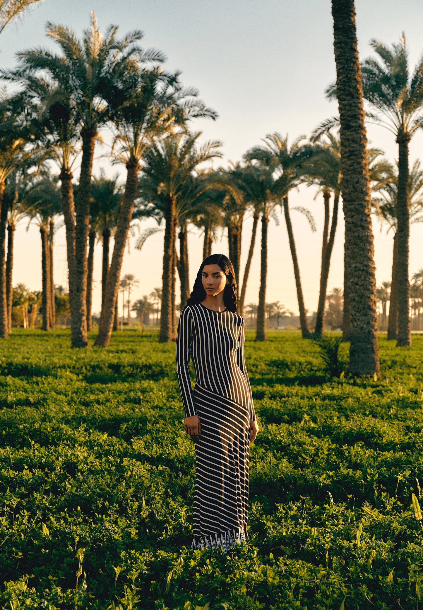 CONTRAST STRIPED DRESS