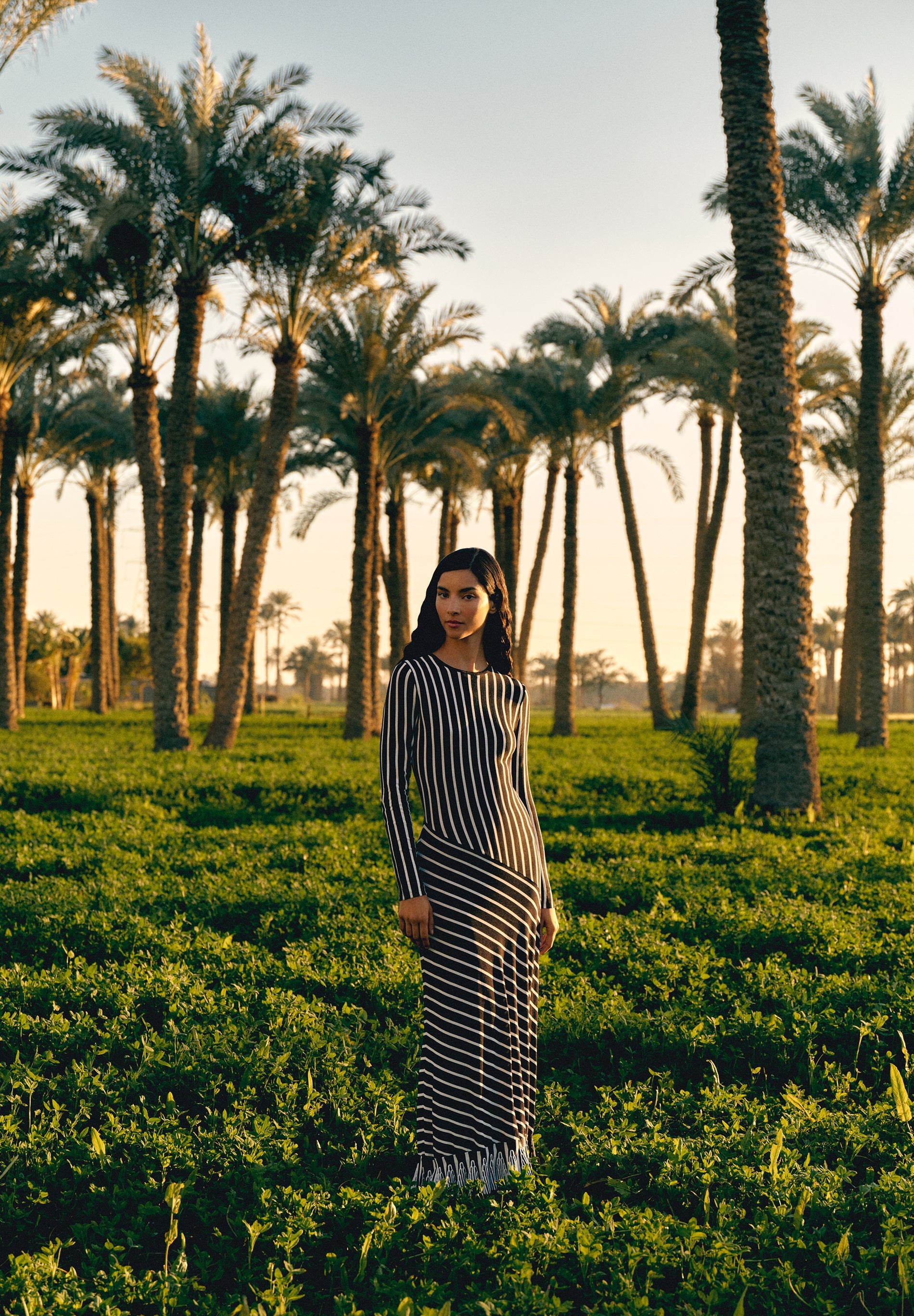 CONTRAST STRIPED DRESS