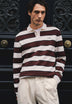STRIPED POLO NECK SWEATER