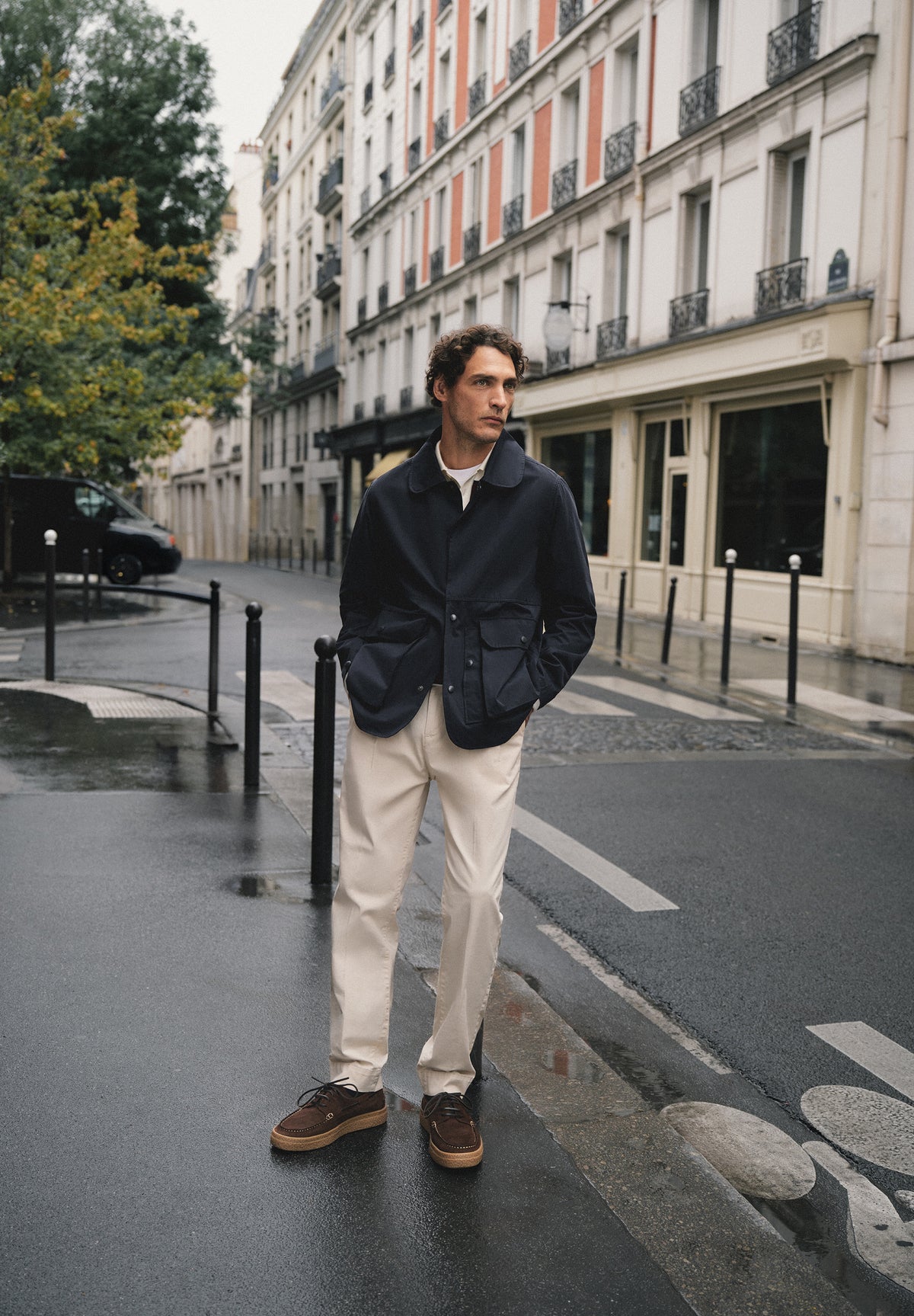 DARTED TAILORED TROUSERS