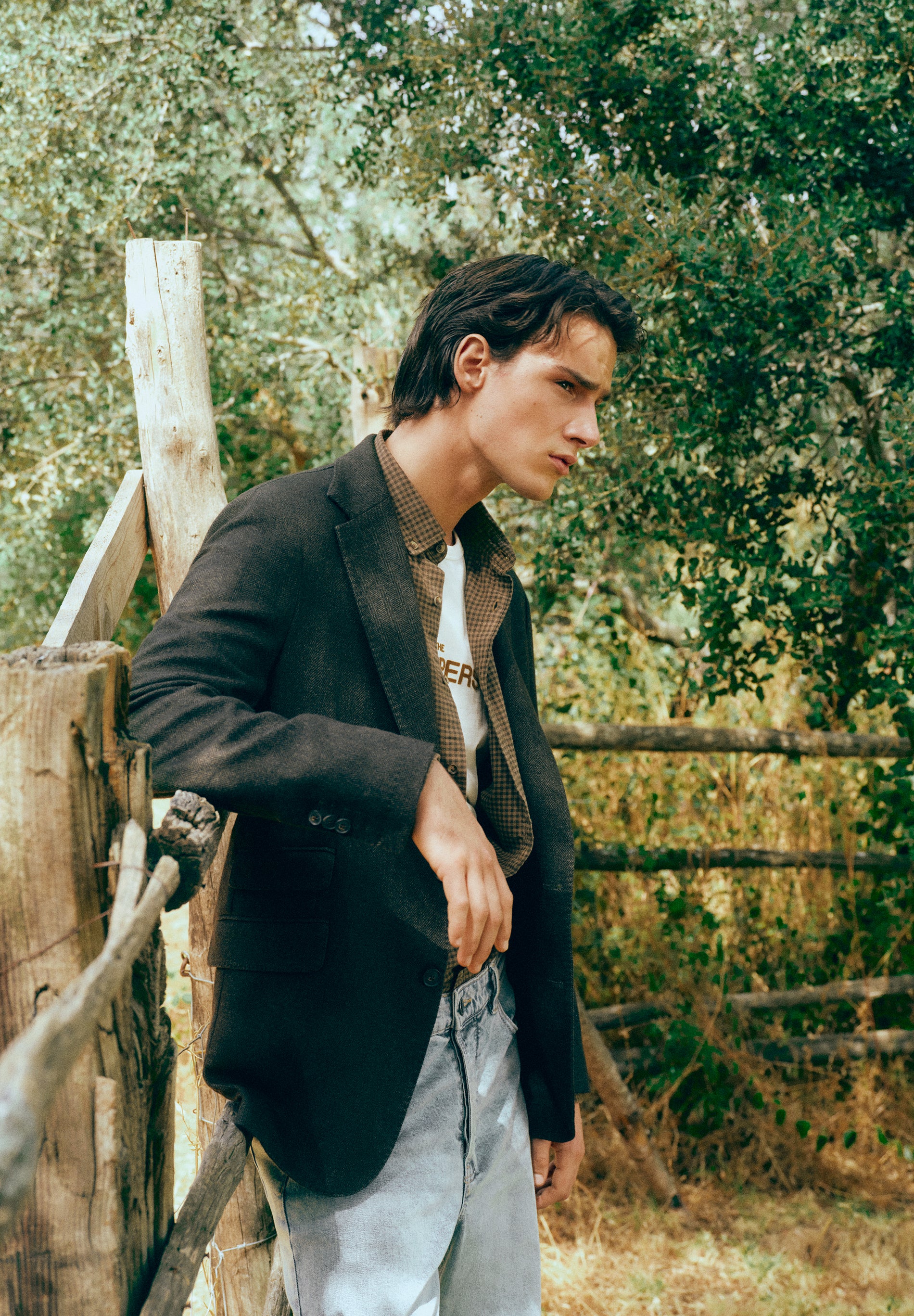 HERRINGBONE WOOL BLAZER