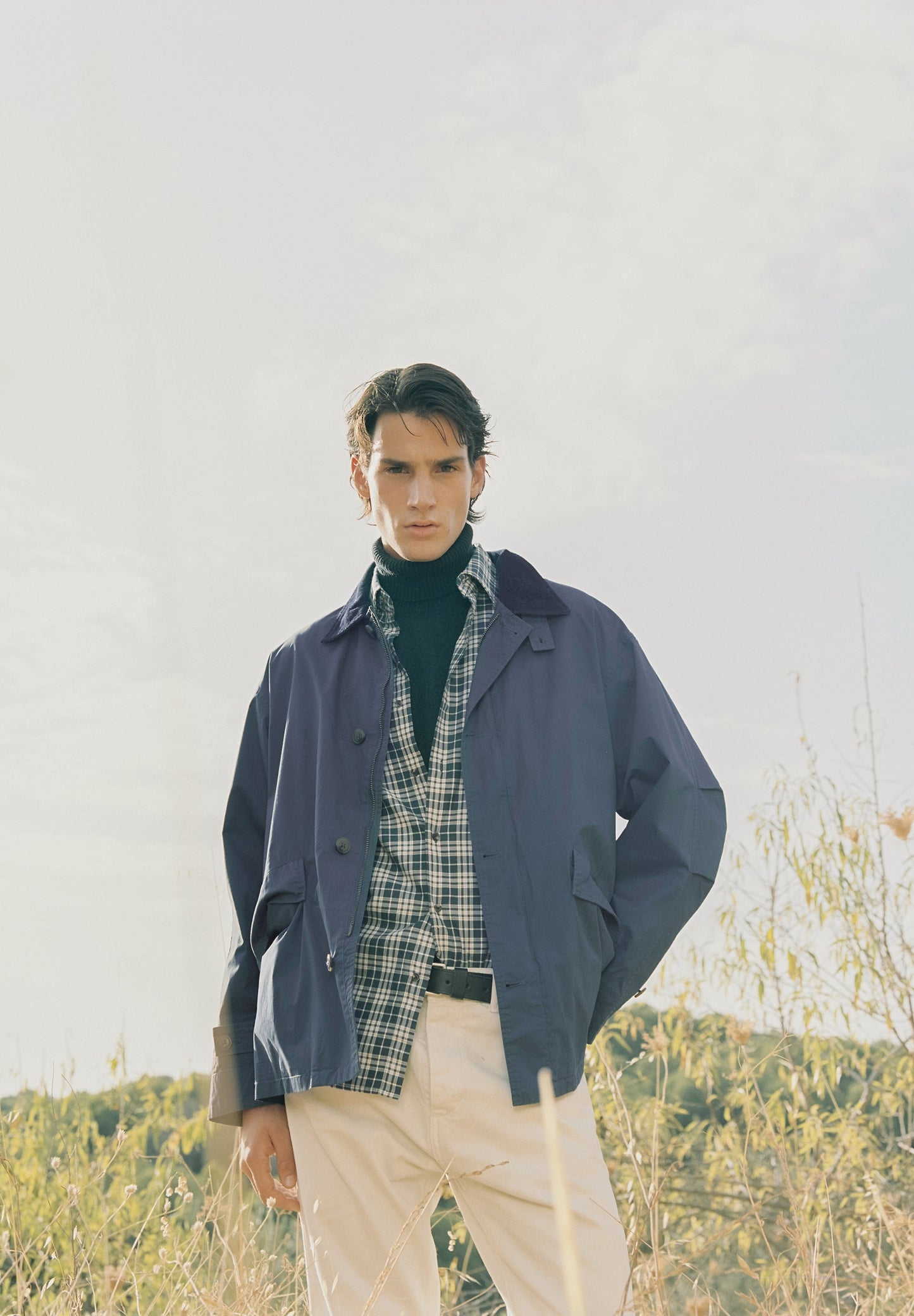 JACKET WITH CORDUROY COLLAR