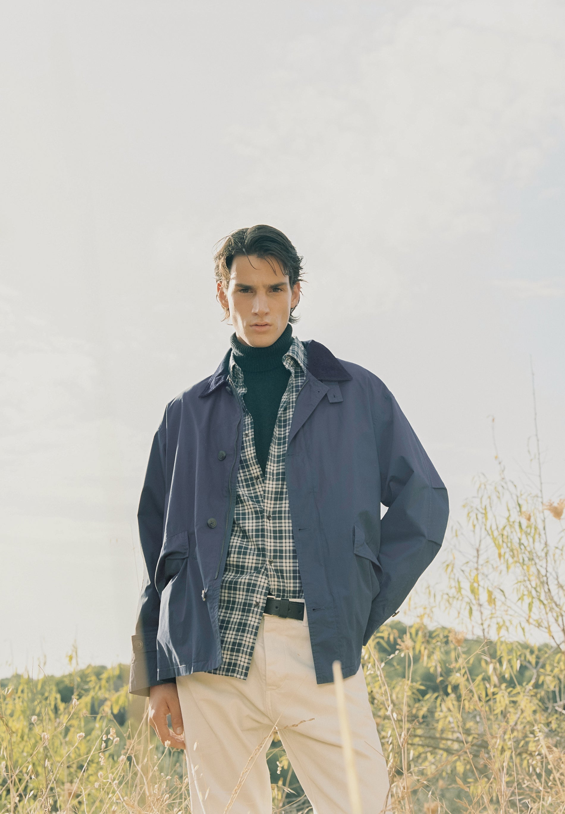 JACKET WITH CORDUROY COLLAR