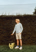 STRIPED SWEATSHIRT WITH POLO SHIRT COLLAR