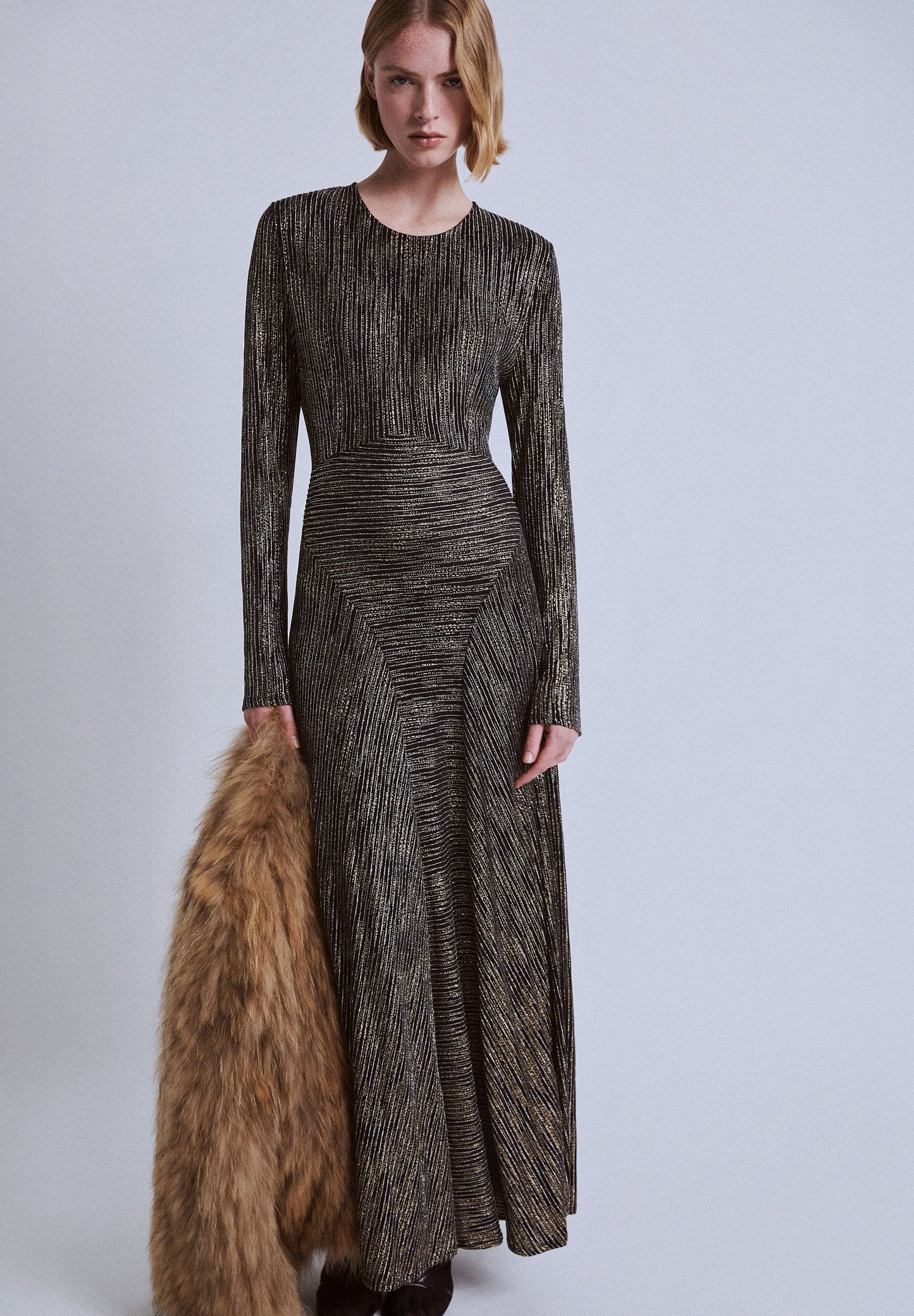 XM SCMULTISTRIPES LUREX DRESS