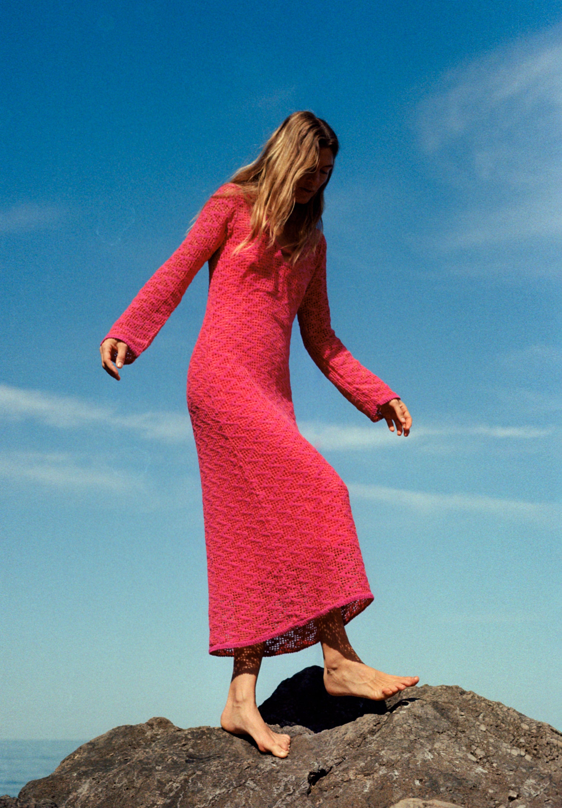 CROCHET MIDI DRESS