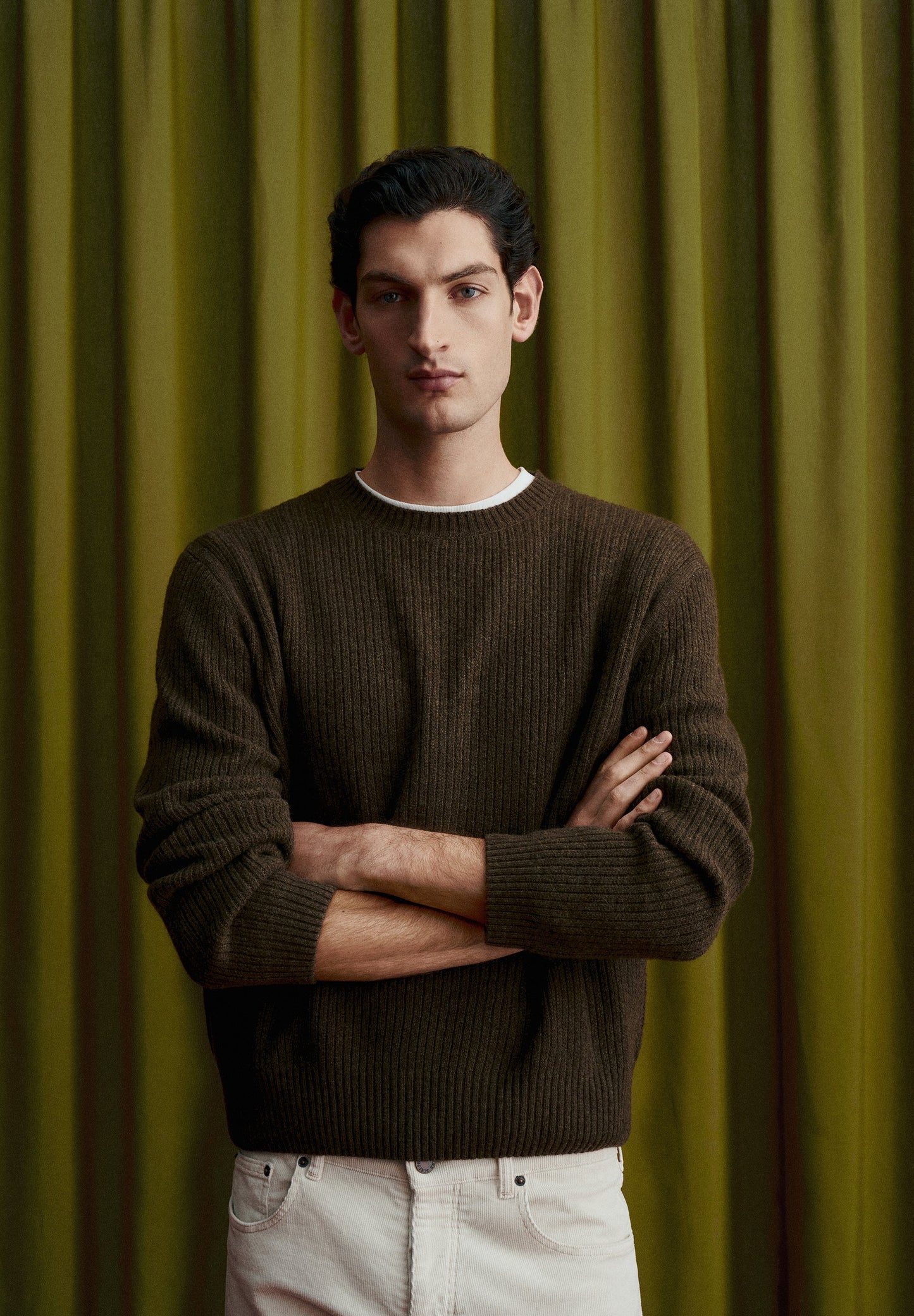 RIBBED MERINO WOOL SWEATER