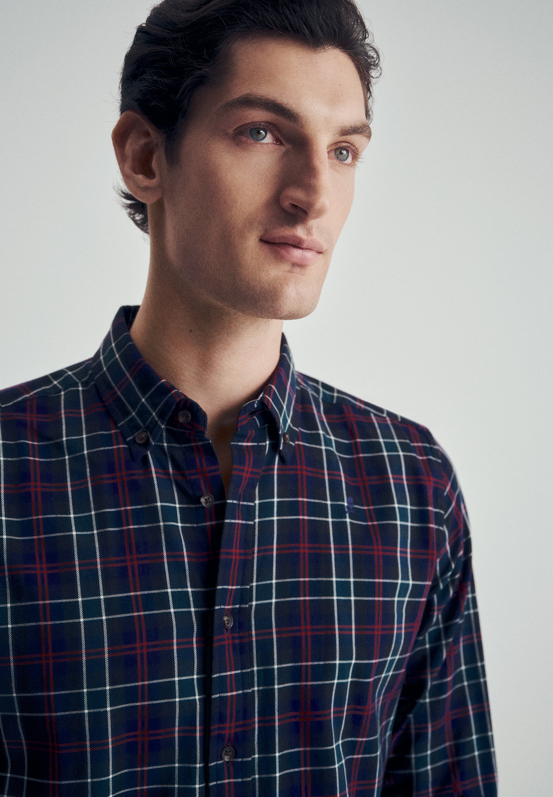 KATOENEN OVERHEMD RUITEN