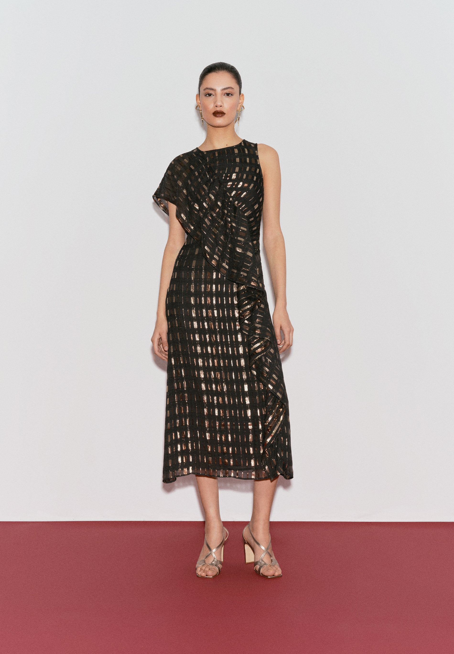 XM SCRUFFLEDRAPE DRESS