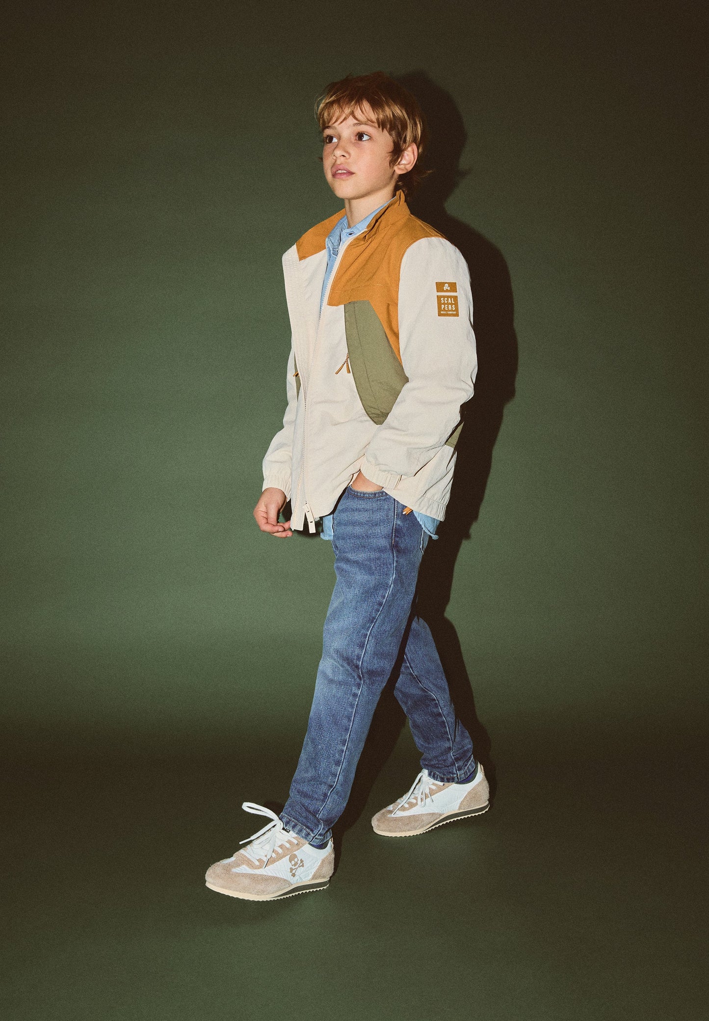 COLOUR BLOCK HOODED TECHNICAL COAT