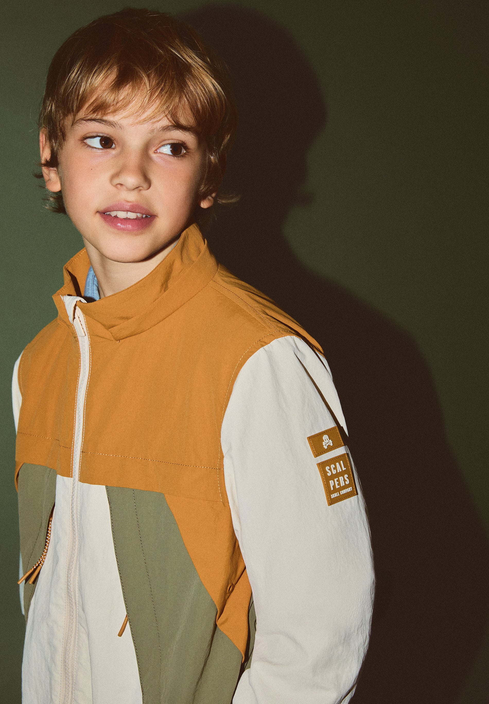 COLOUR BLOCK HOODED TECHNICAL COAT