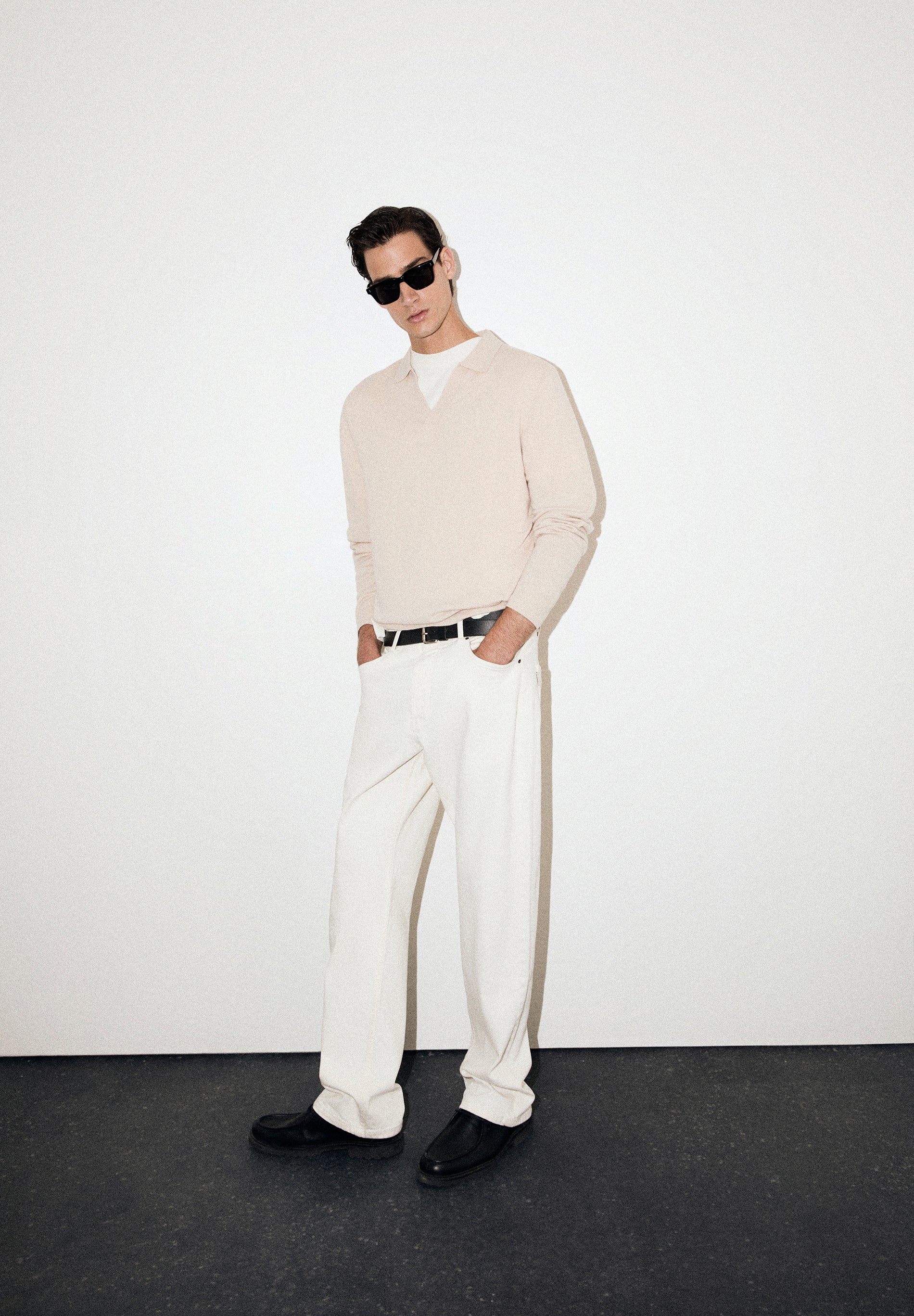 WOOL KNIT POLO SHIRT