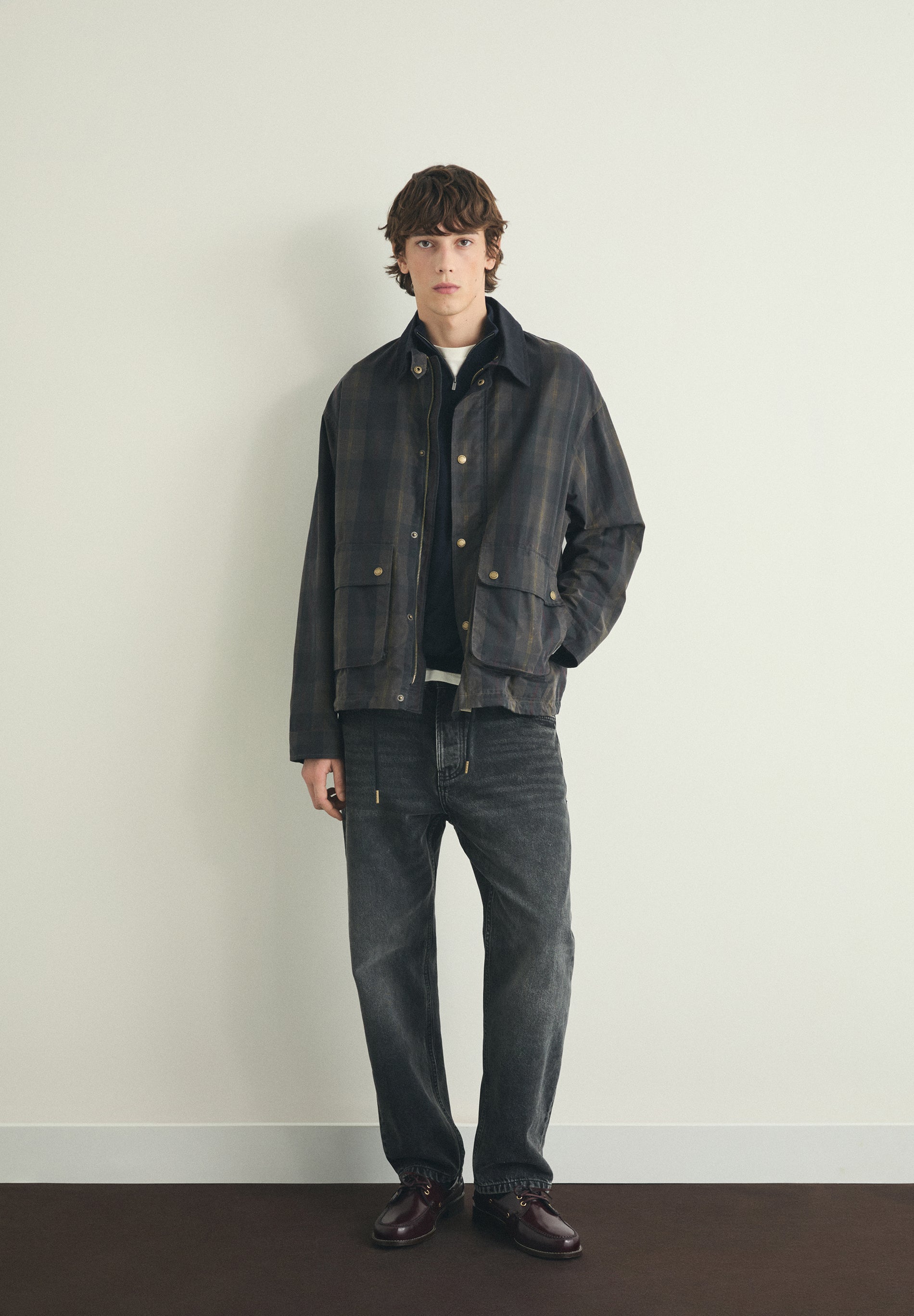 CHECK WAXED JACKET