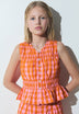 GATHERED GINGHAM TOP