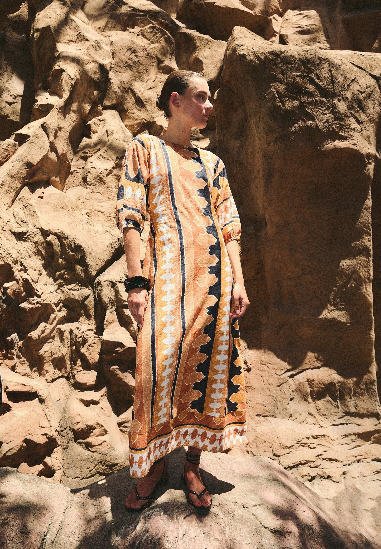 ETHNIC MIDI DRESS