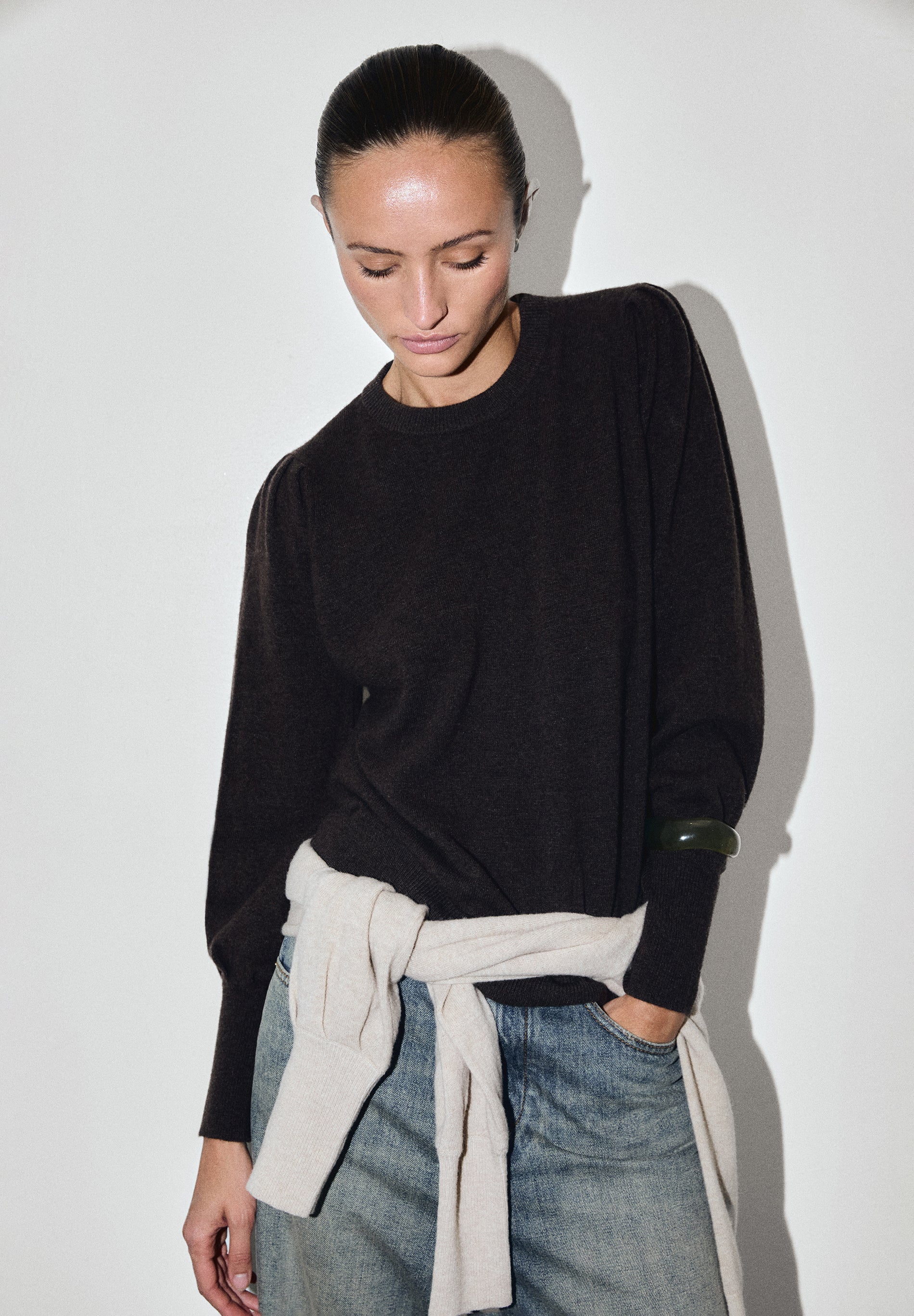 SWEATER WITH PUFFED SLEEVES