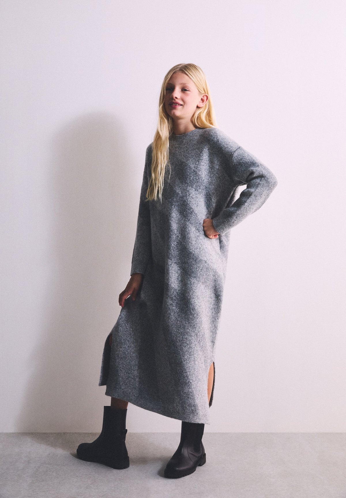 ANIMAL PRINT KNIT DRESS