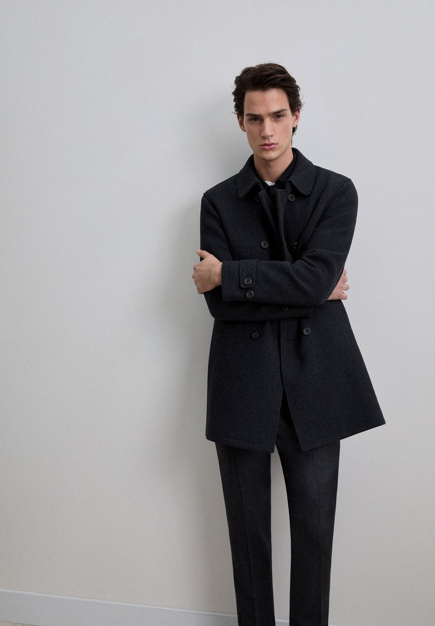 DOUBLE-BREASTED WOLLEN JAS