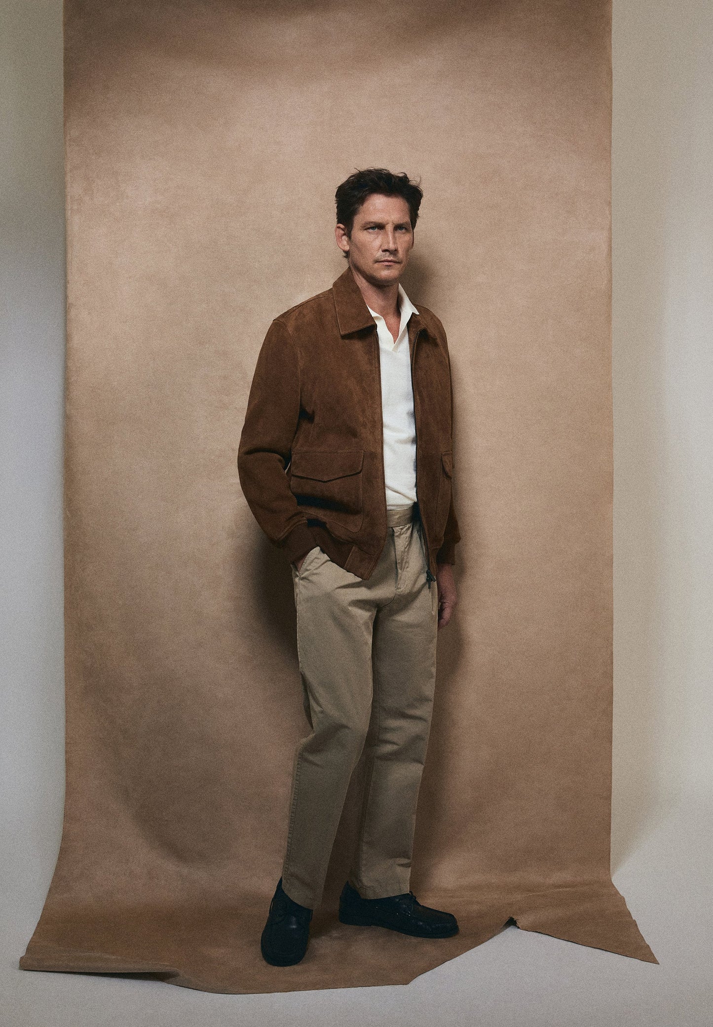 SLIM FIT DARTED TROUSERS