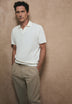 FINE KNIT POLO SHIRT