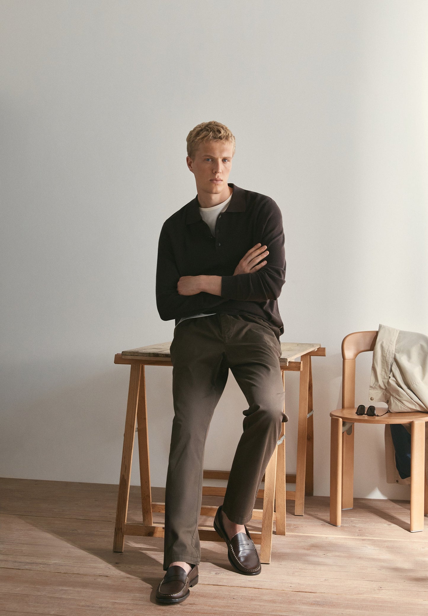 POLO SHIRT COLLAR SWEATER