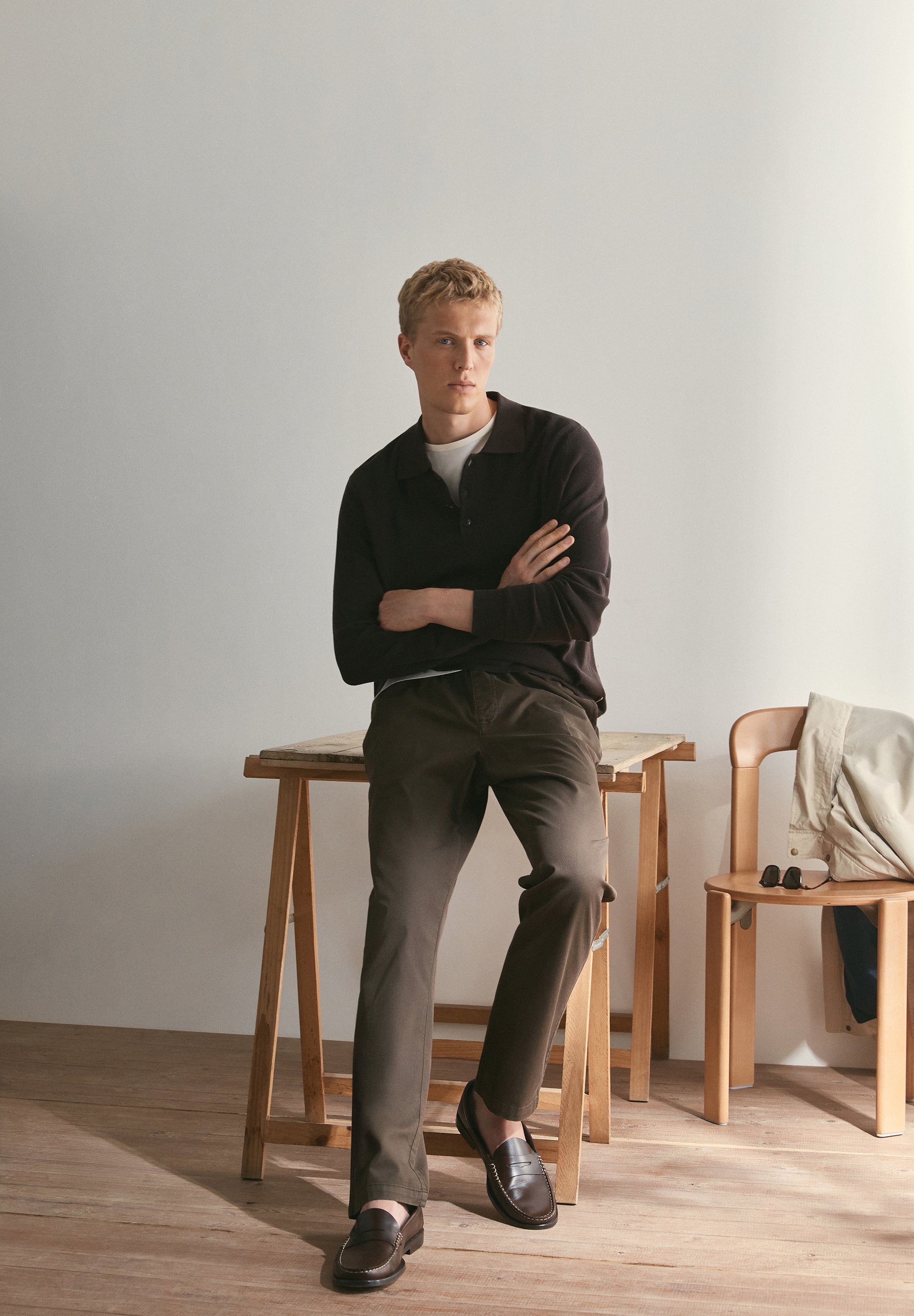 POLO SHIRT COLLAR SWEATER