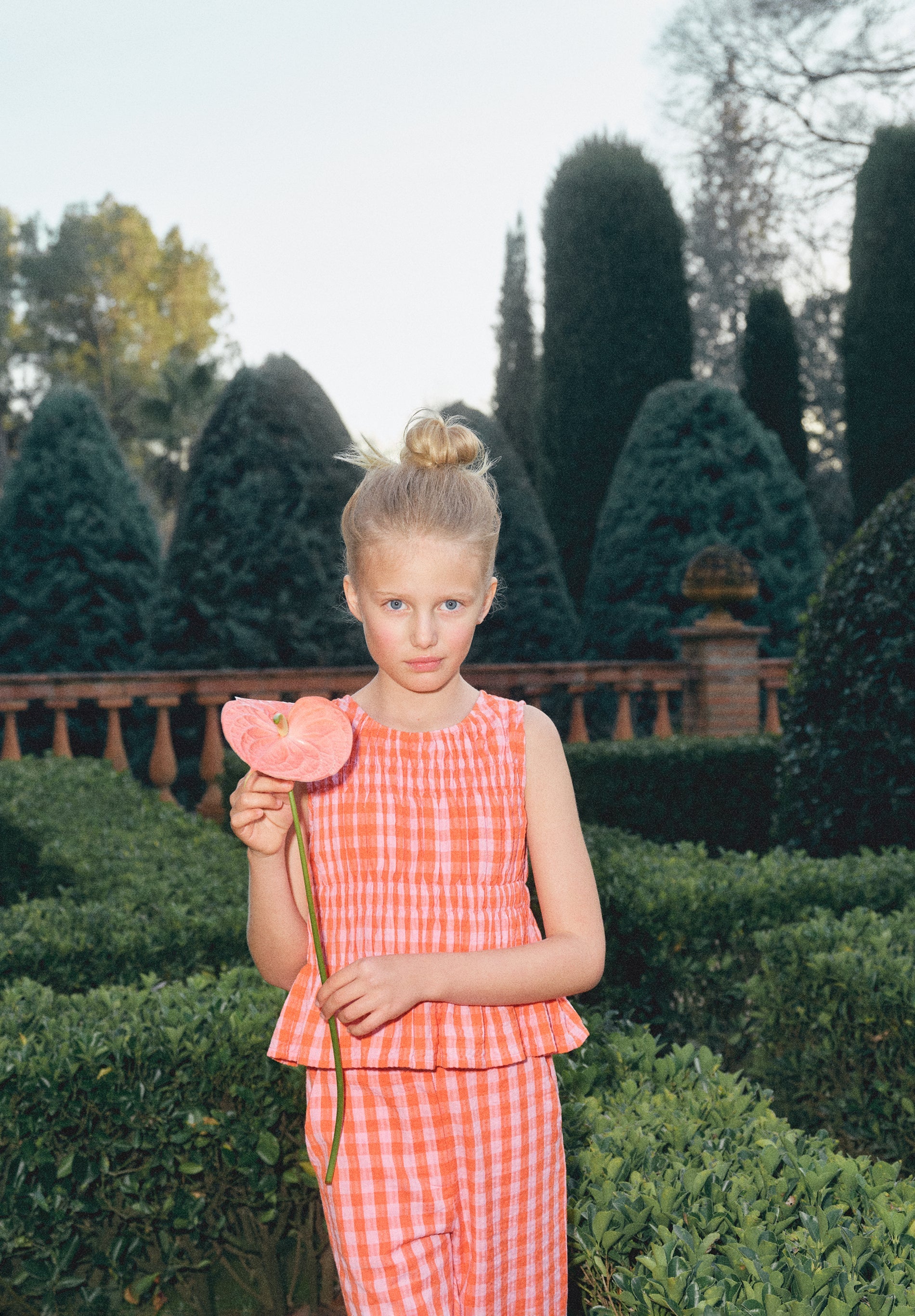 GINGHAM PRINT TOP