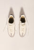 LEATHER TRAINER WITH CONTRAST SOLE