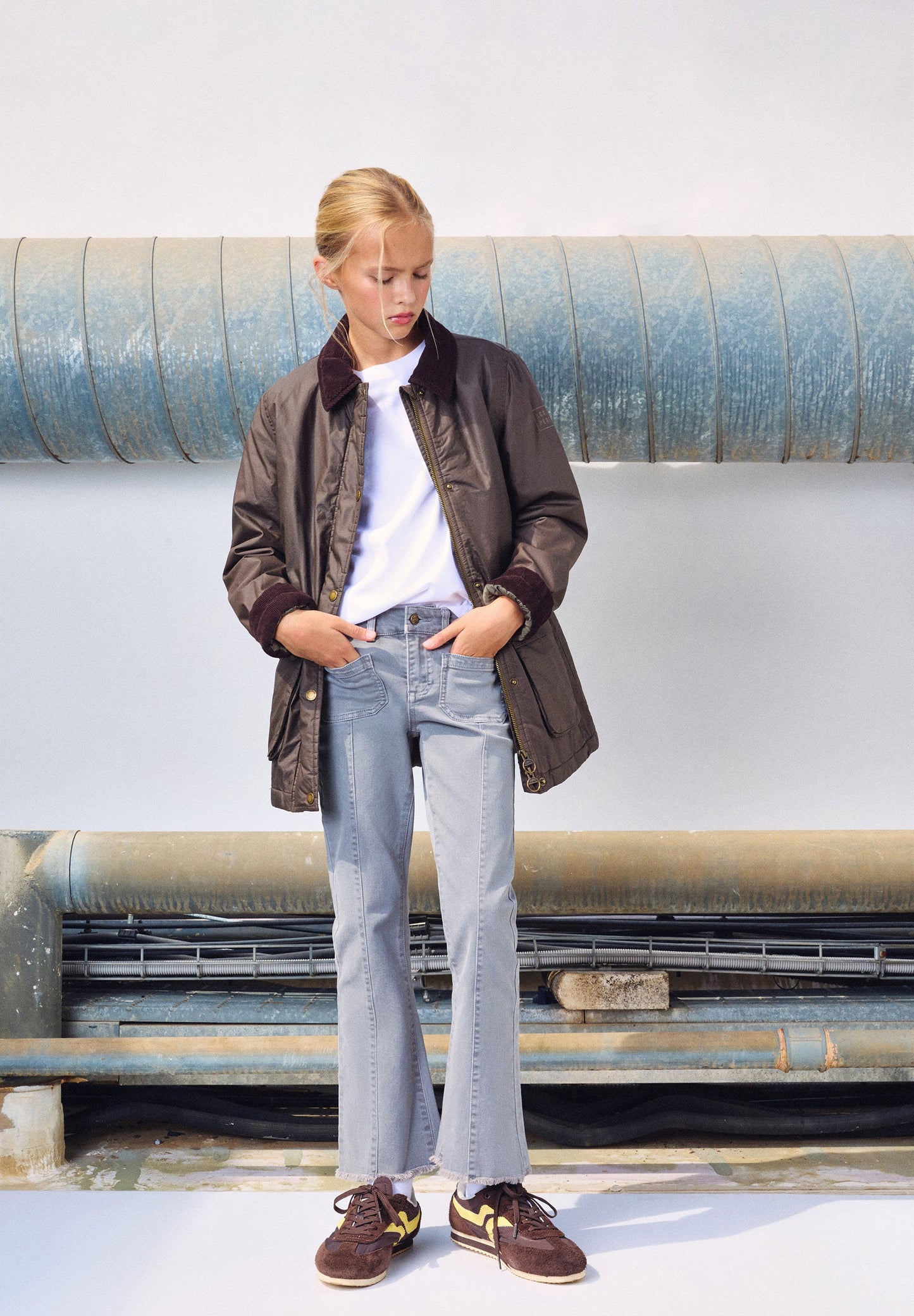 FLARED TROUSERS WITH FRINGING