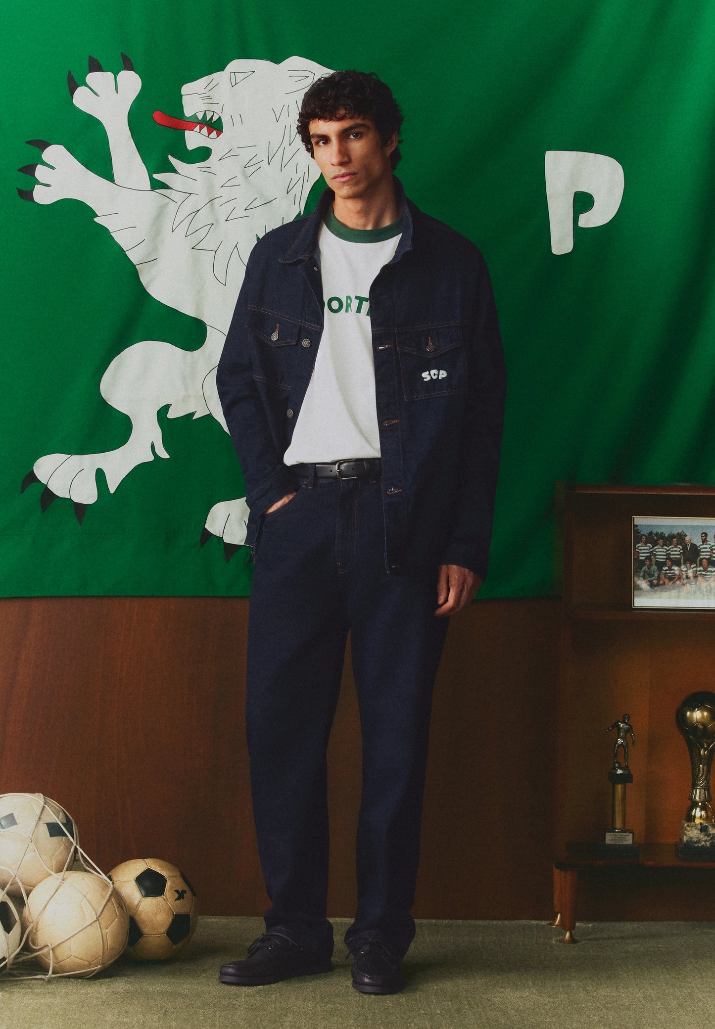 SCALPERS X SPORTING CP DENIM JACKET