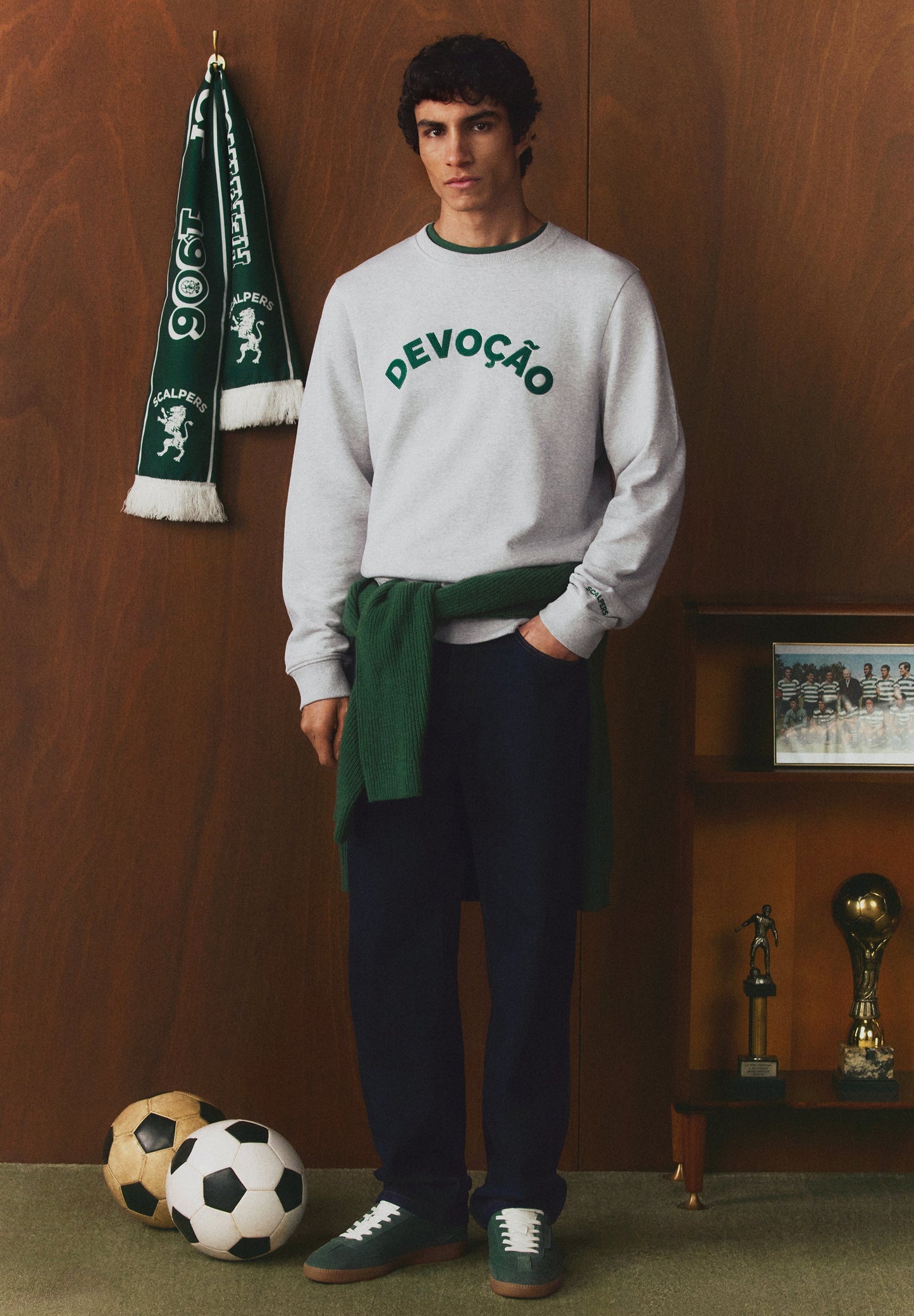 SCALPERS X SPORTING CP EMBROIDERED SWEATSHIRT