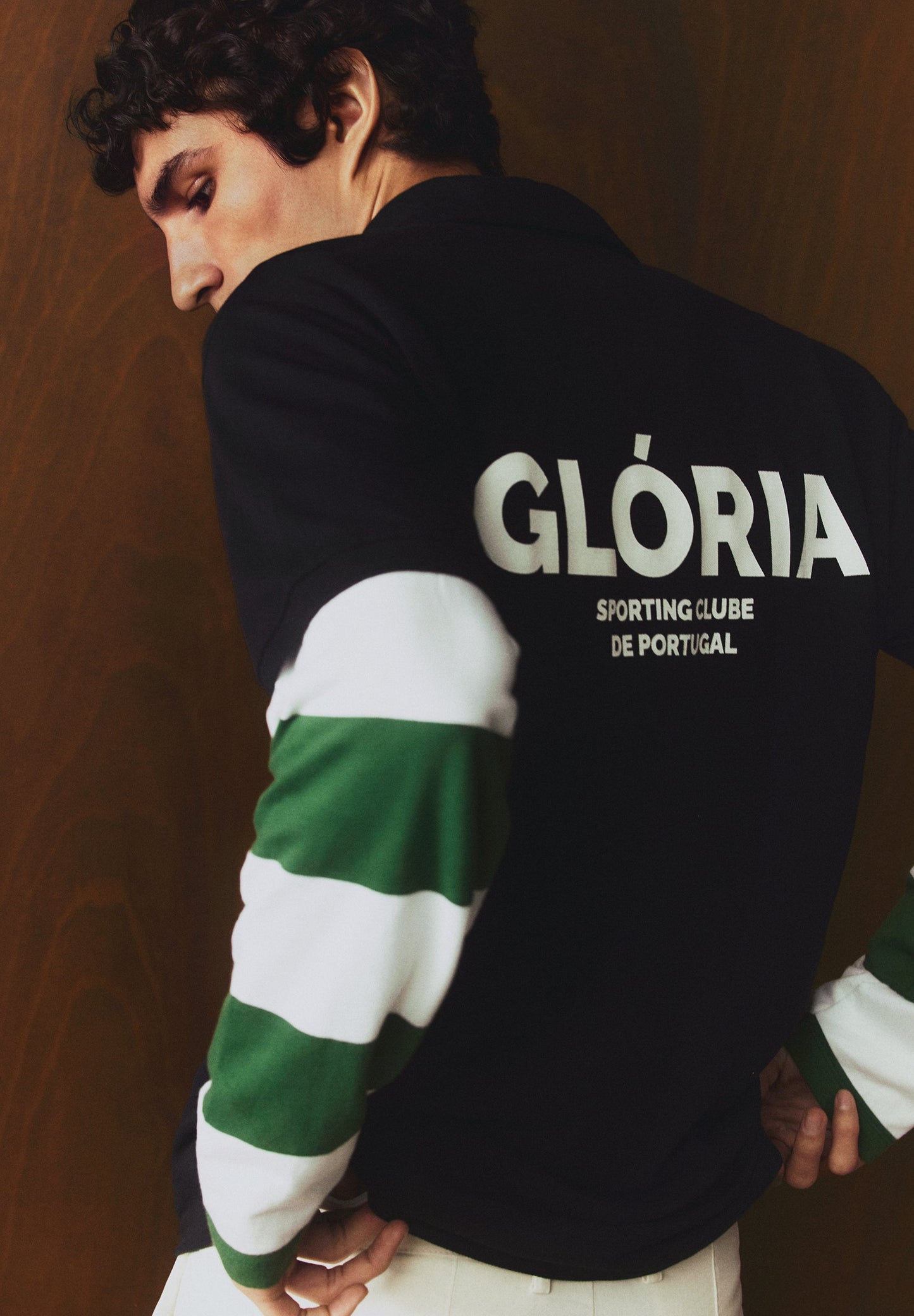 SCALPERS X SPORTING CP EMBROIDERED POLO SHIRT