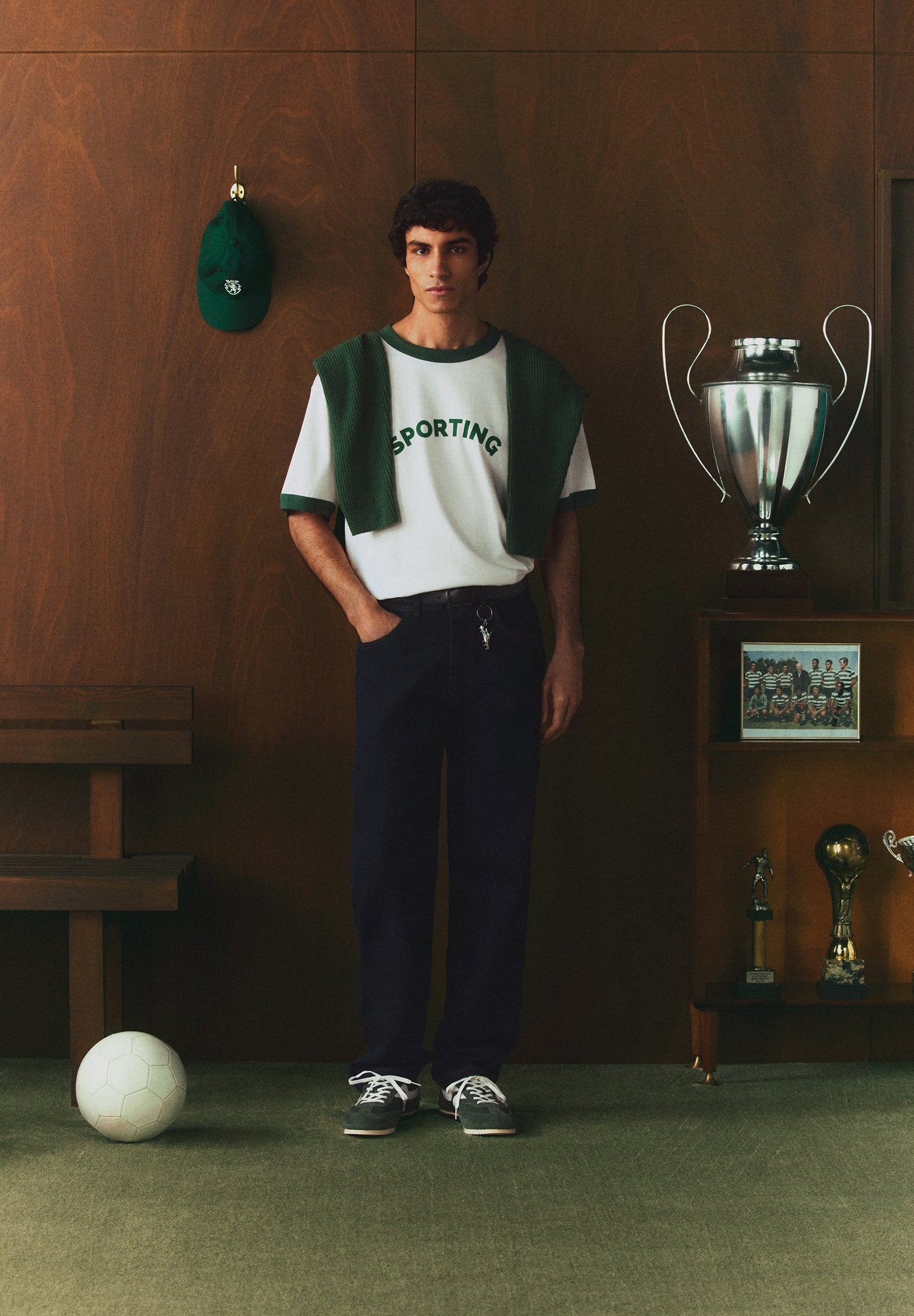 SCALPERS X SPORTING CP CROPPED FIT JEANS