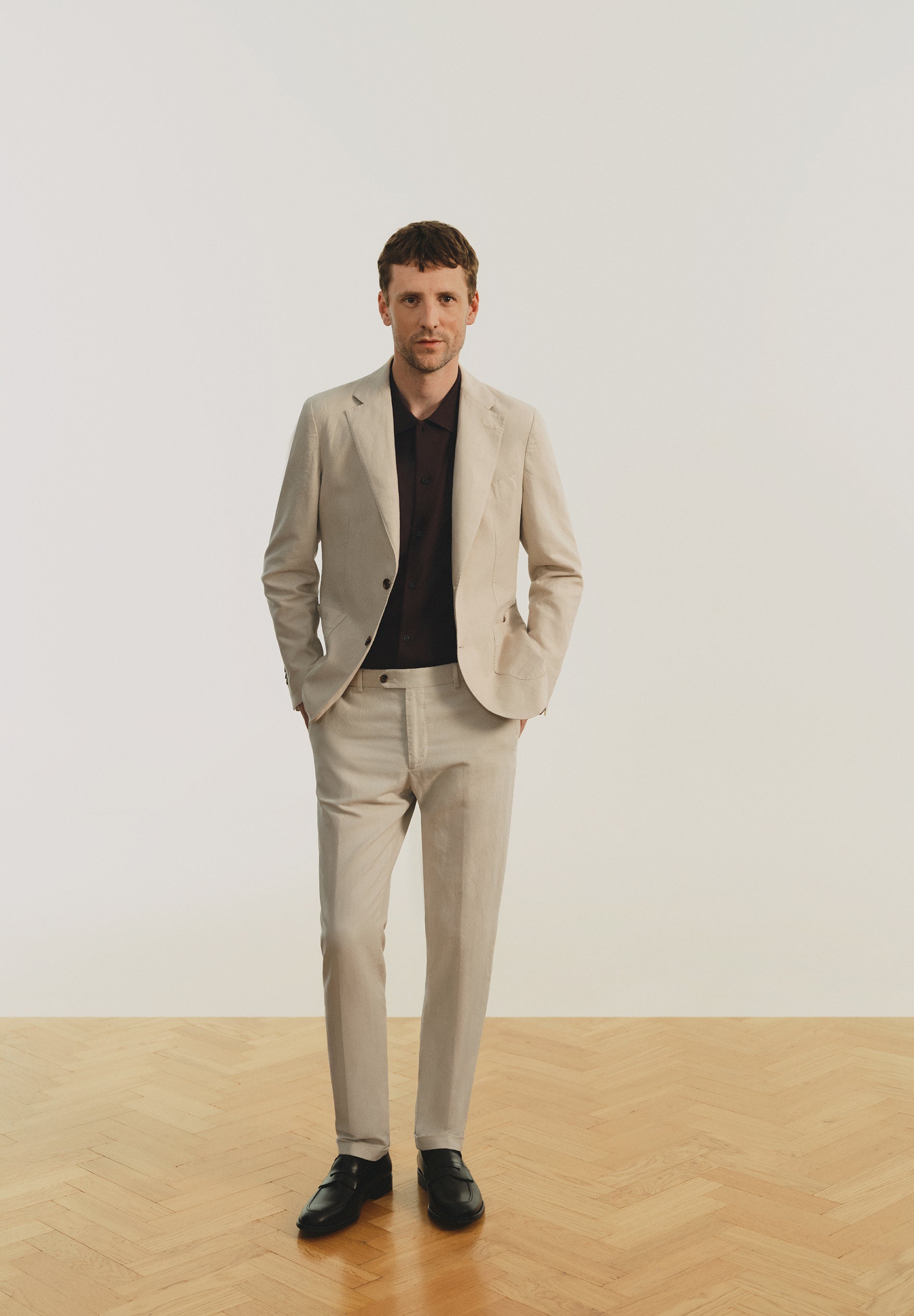 LINEN SUIT TROUSERS