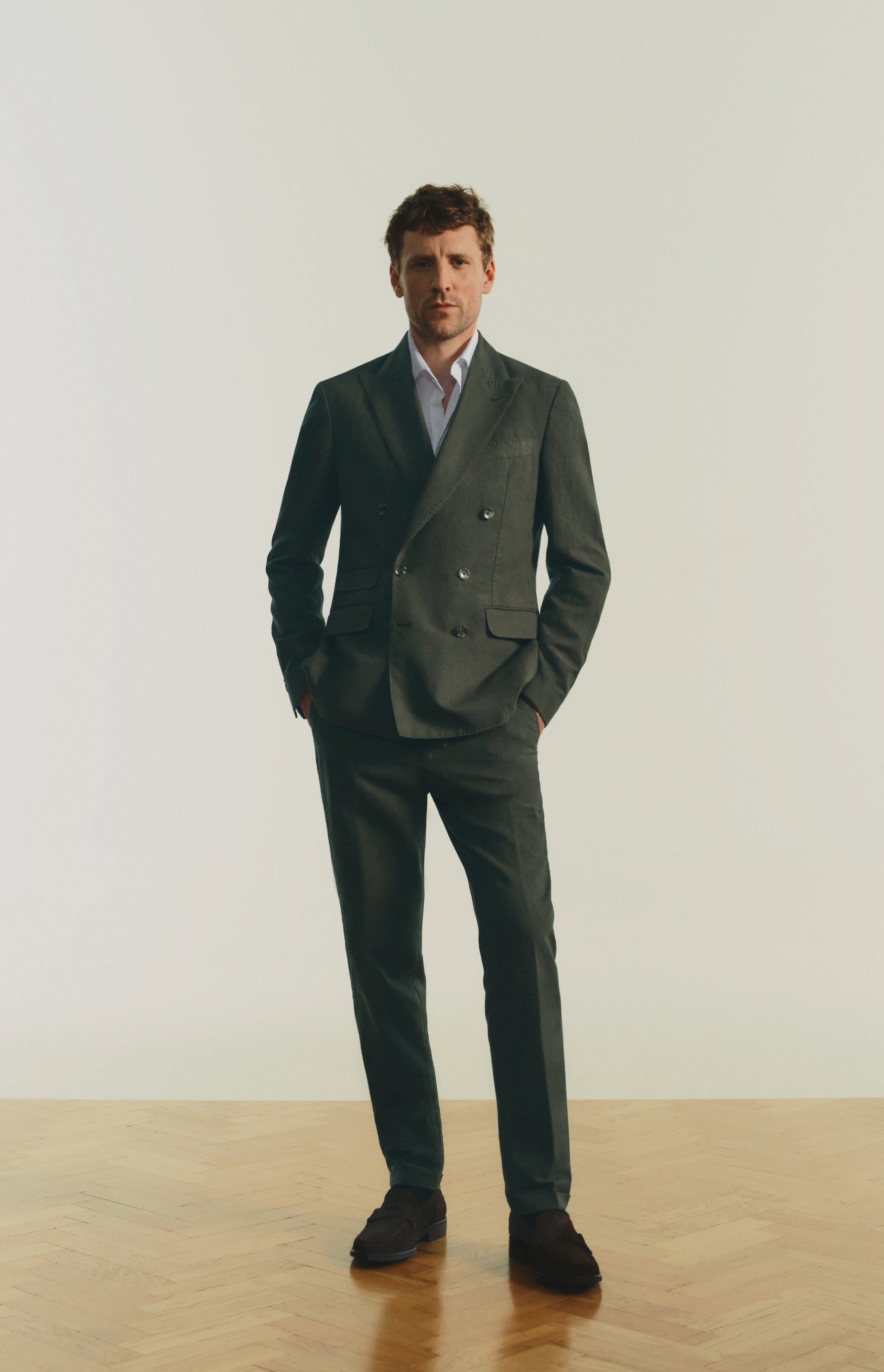 LINEN SUIT TROUSERS