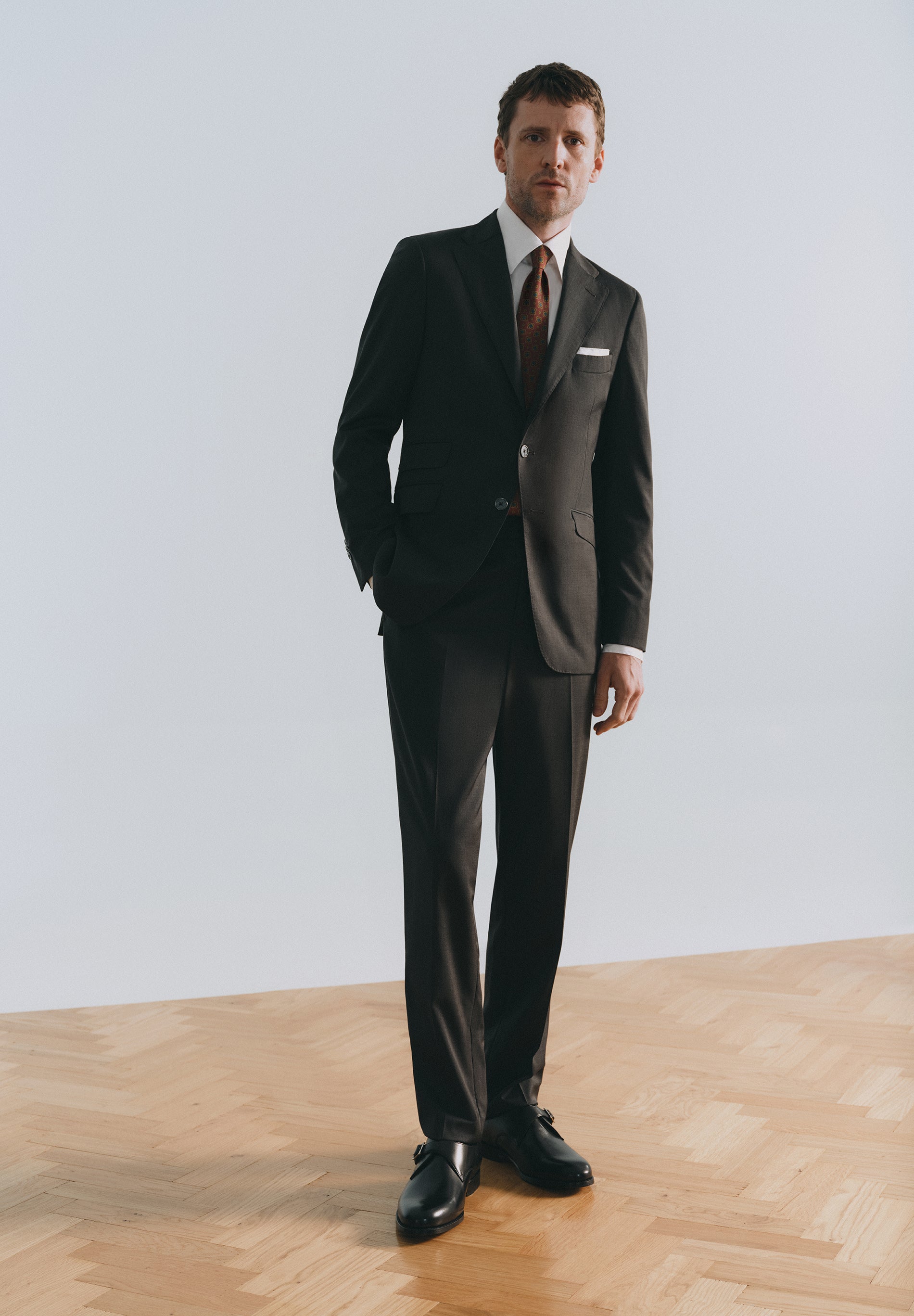 ZIGNONE COLD WOOL SUIT TROUSERS