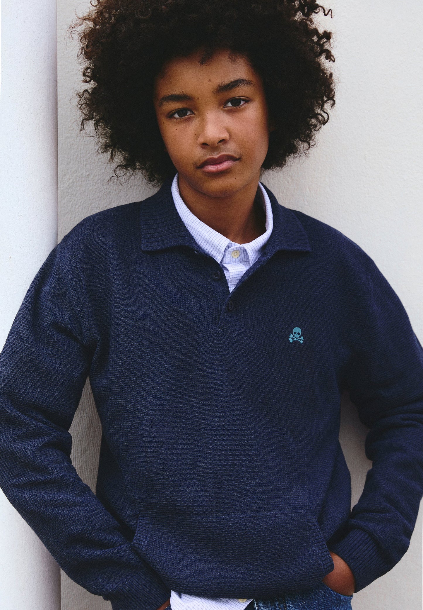 POLO SHIRT-STYLE SWEATER