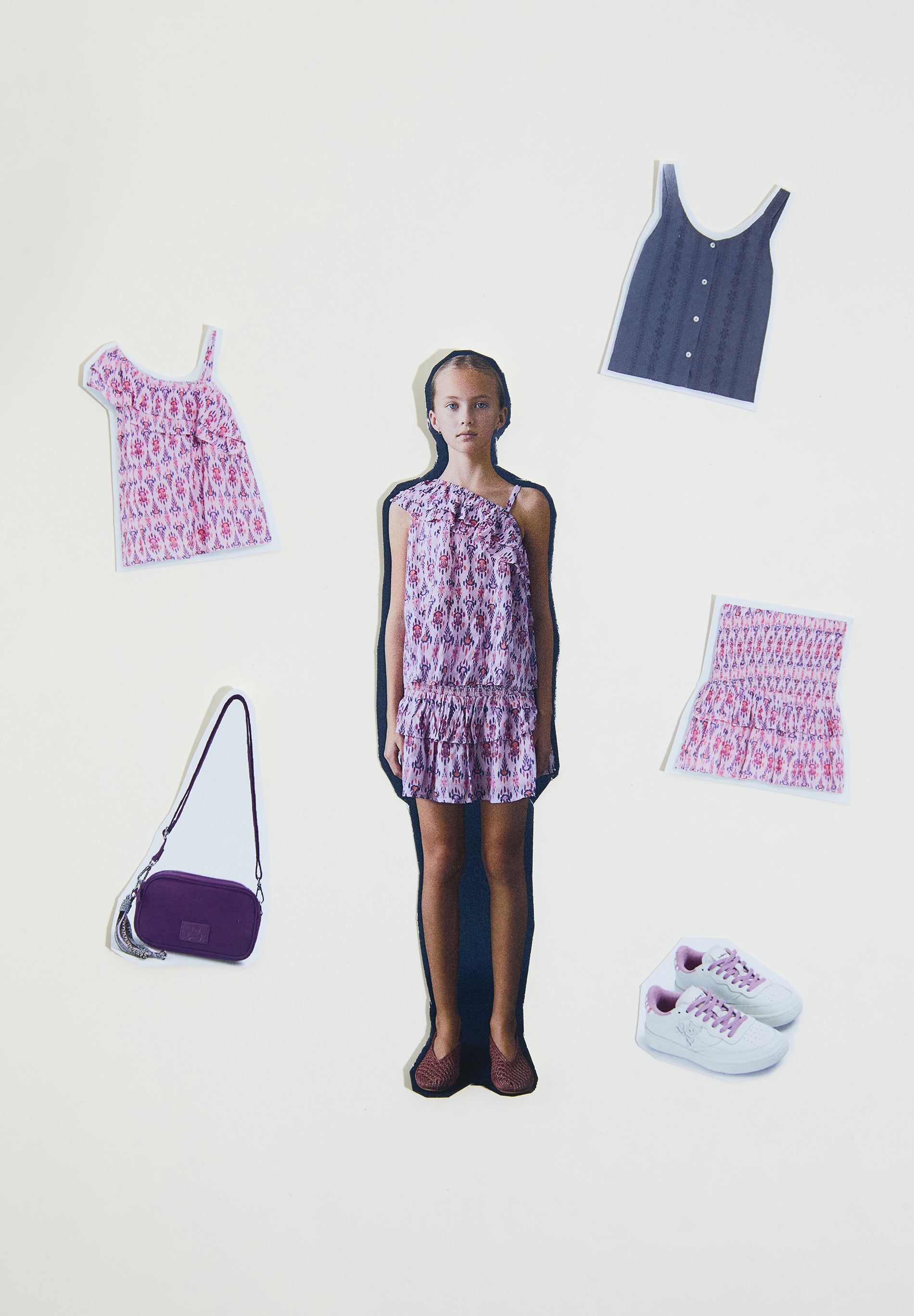 MULTICOLOUR ASYMMETRIC TOP