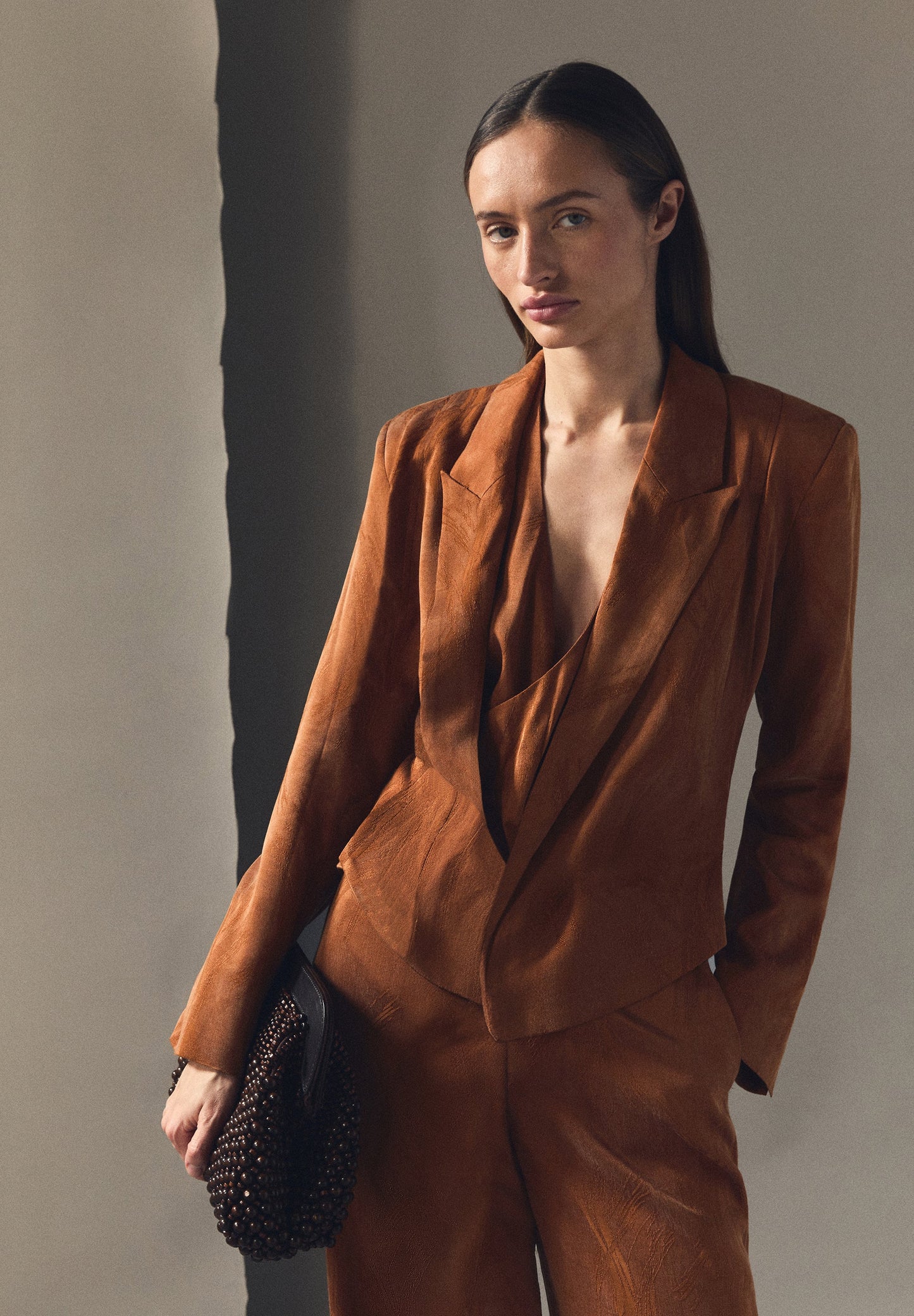 CROPPED JACQUARD BLAZER
