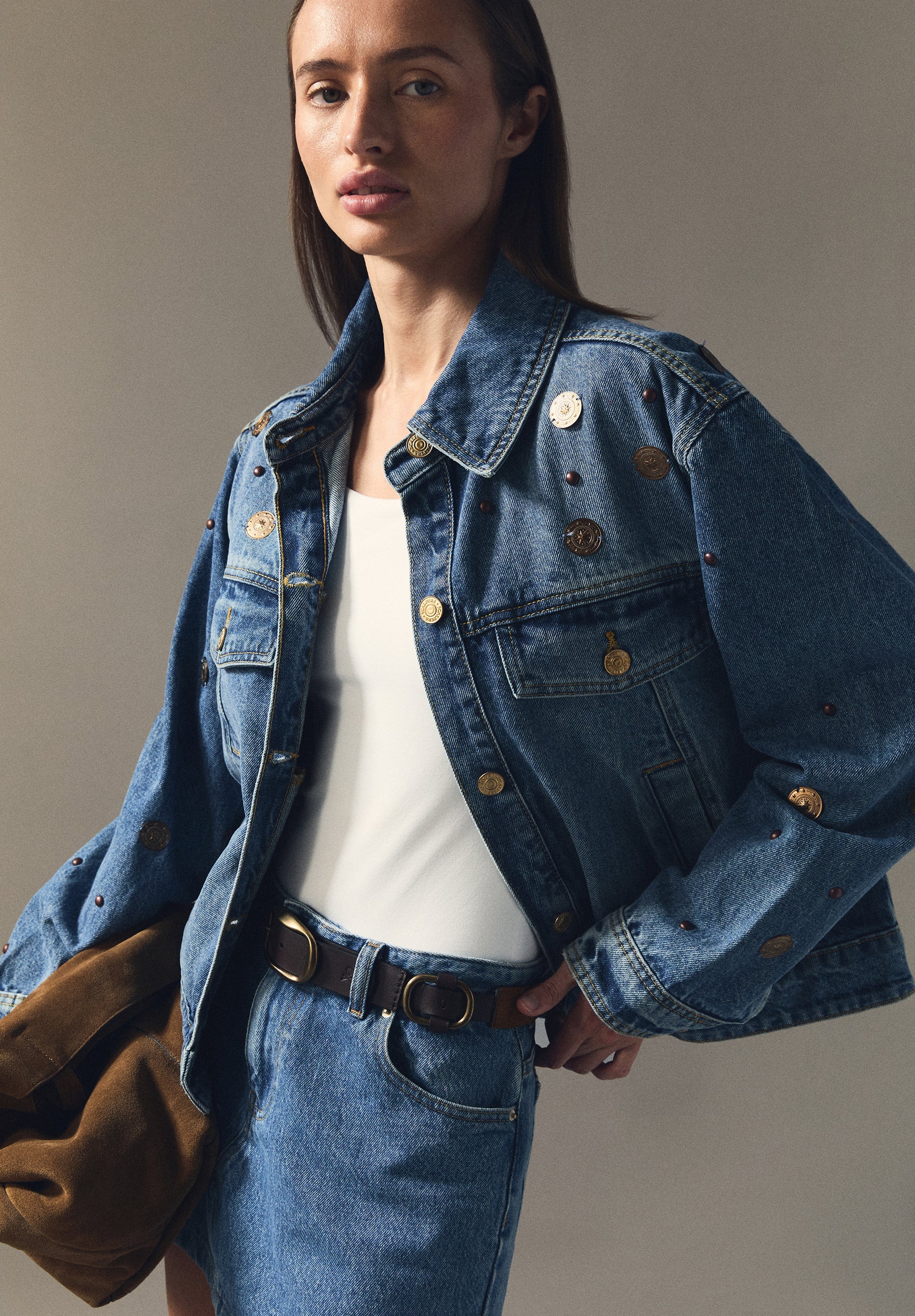 STUDDED DENIM JACKET