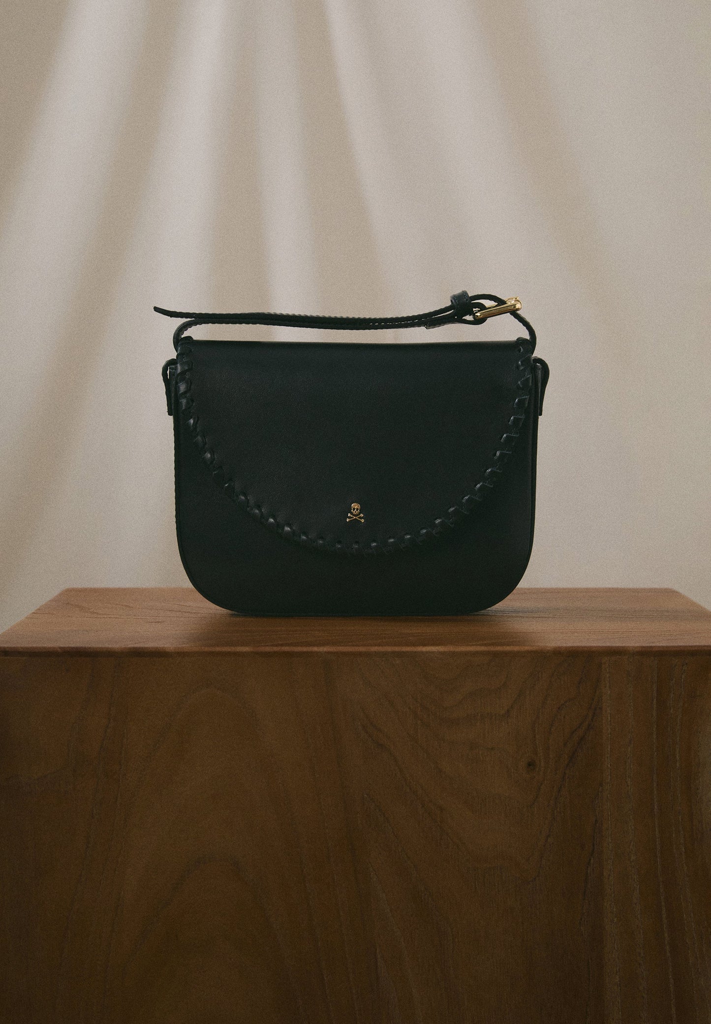 BRAIDED LEATHER CROSSBODY BAG