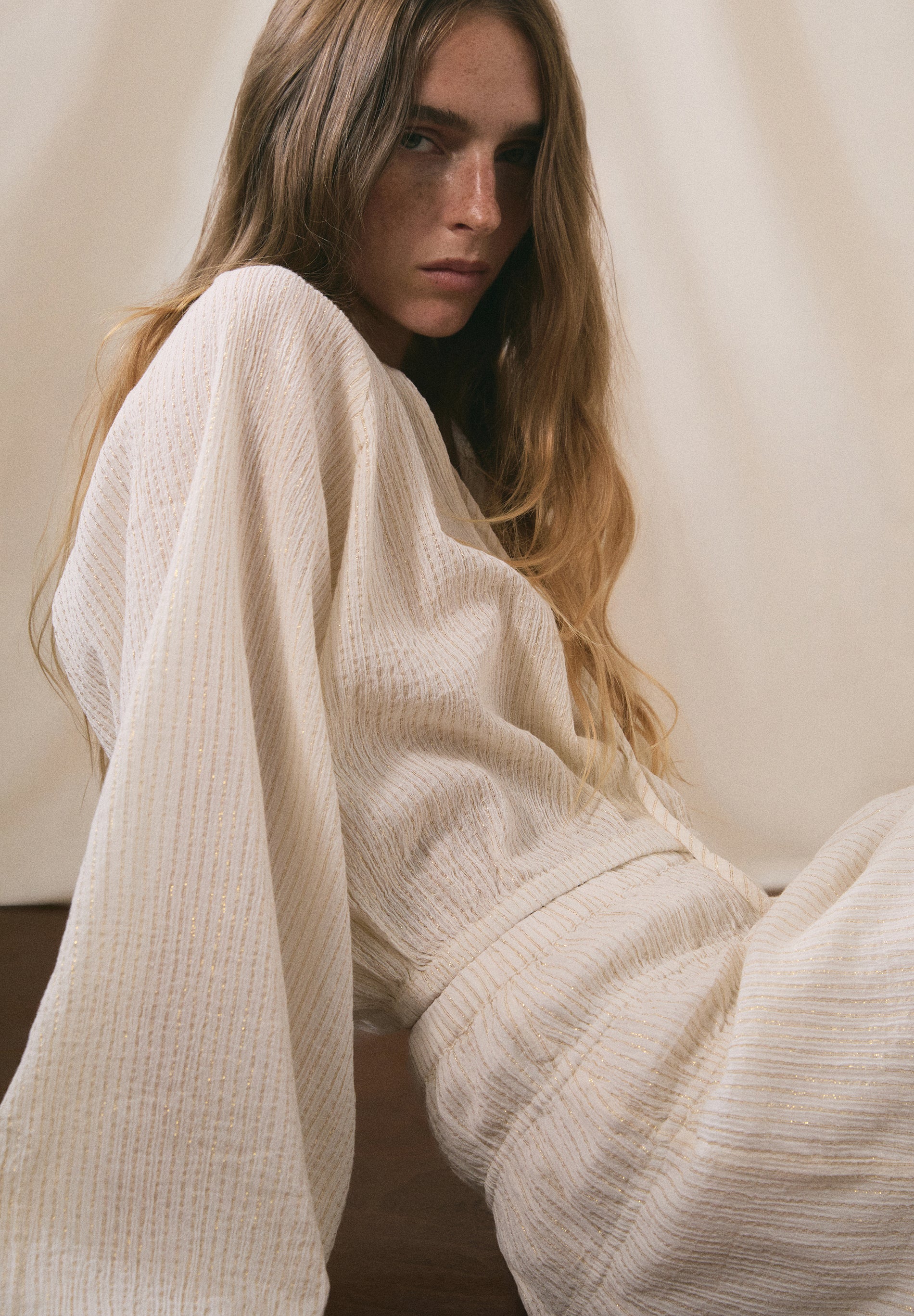 SC STRIPED LUREX SHIRT