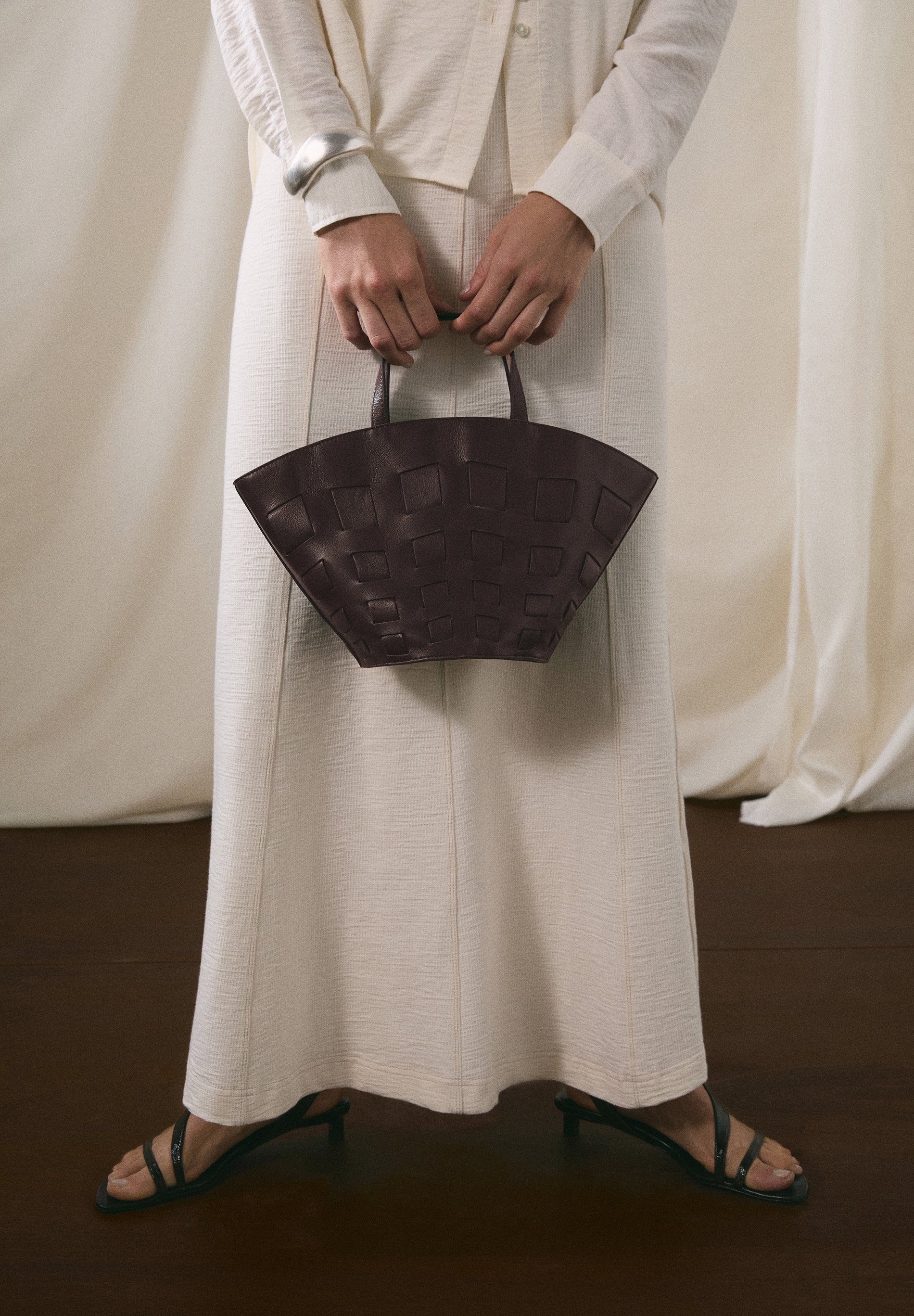 GEOMETRIC LEATHER BAG